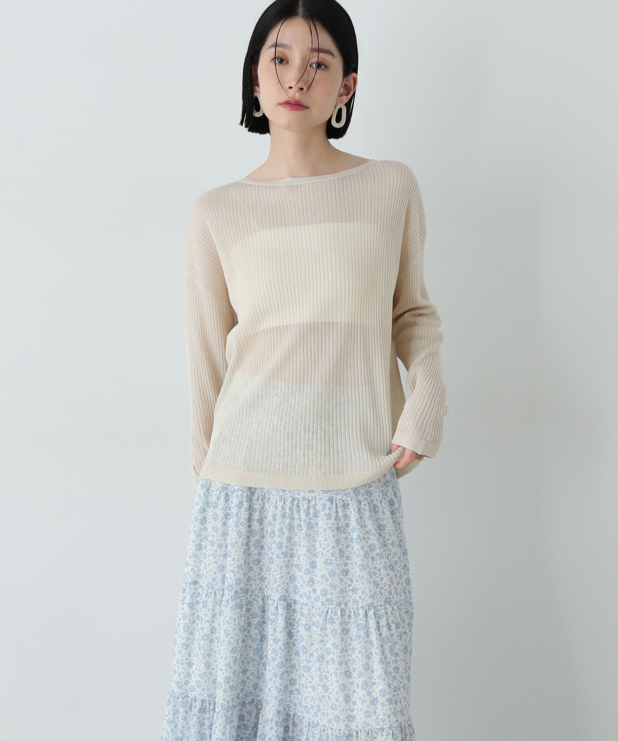  「シアーリブゆるニット」|ニット・セーター|