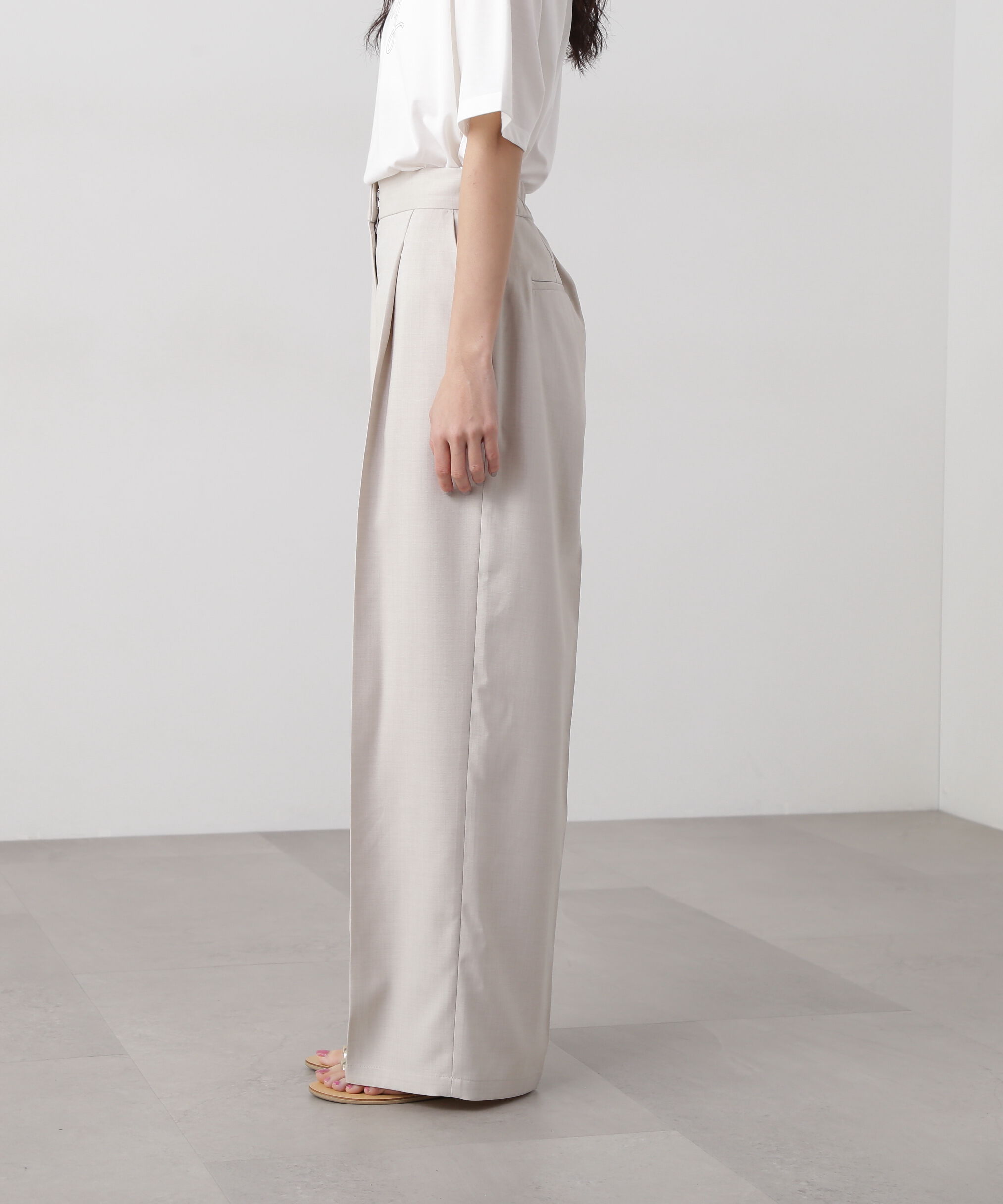  「リネンライクタックパンツ」|その他|