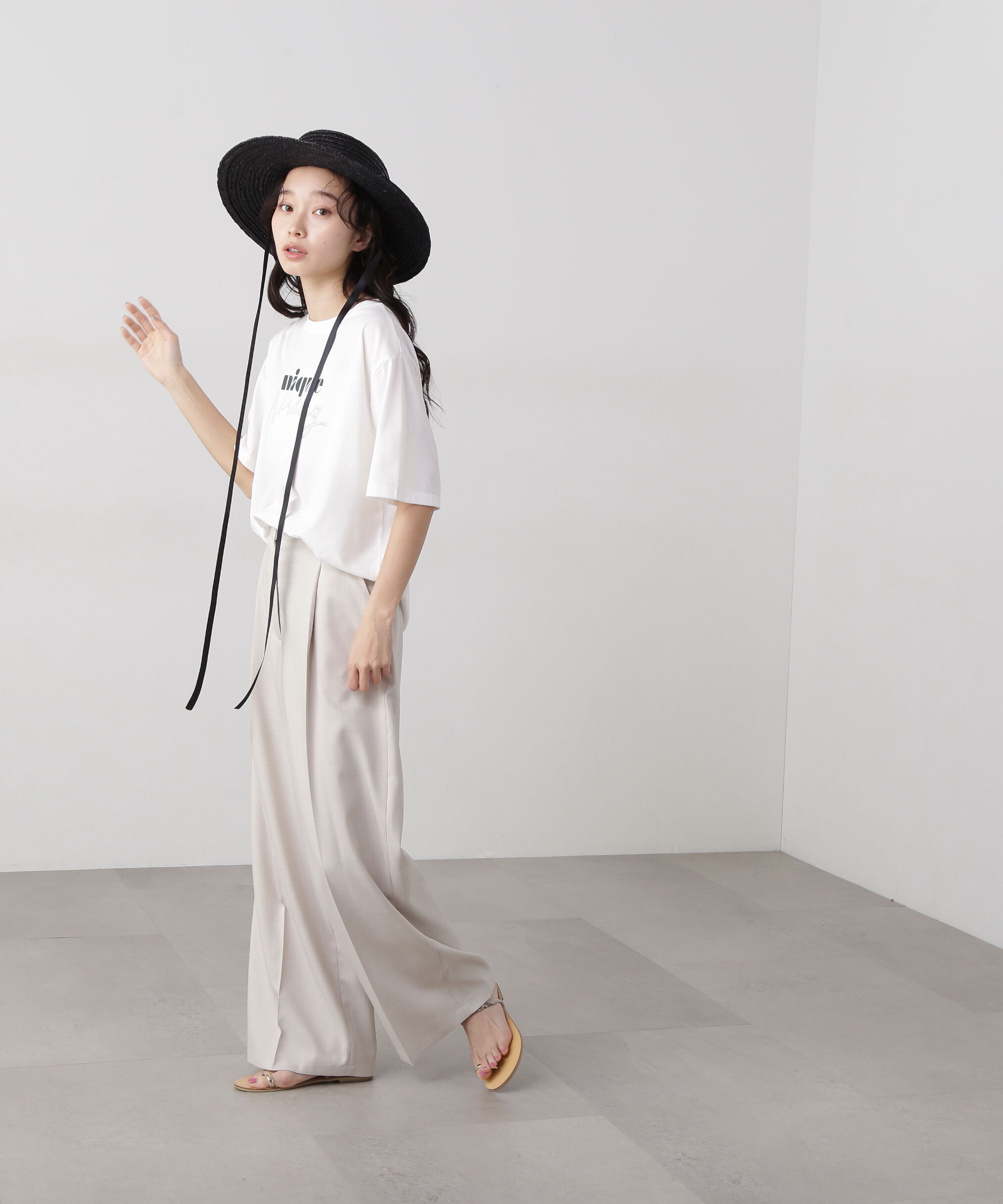  「リネンライクタックパンツ」|その他|