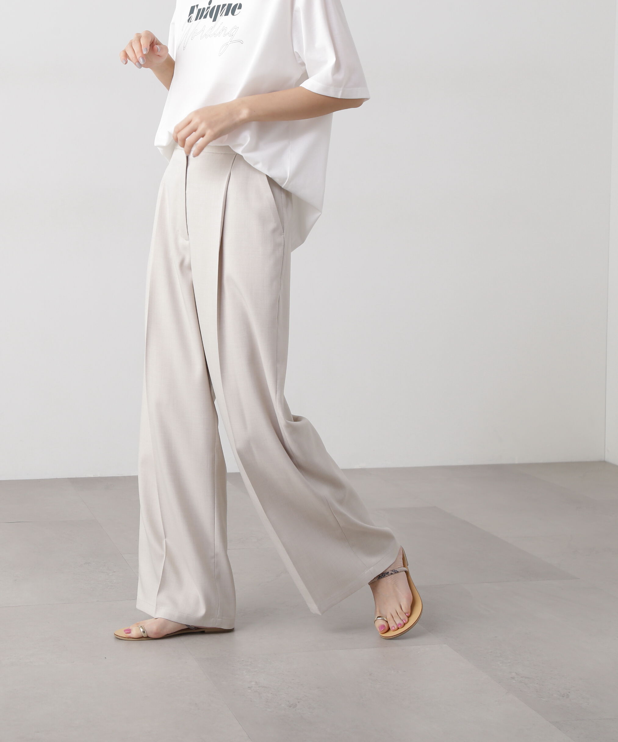  「リネンライクタックパンツ」|その他|