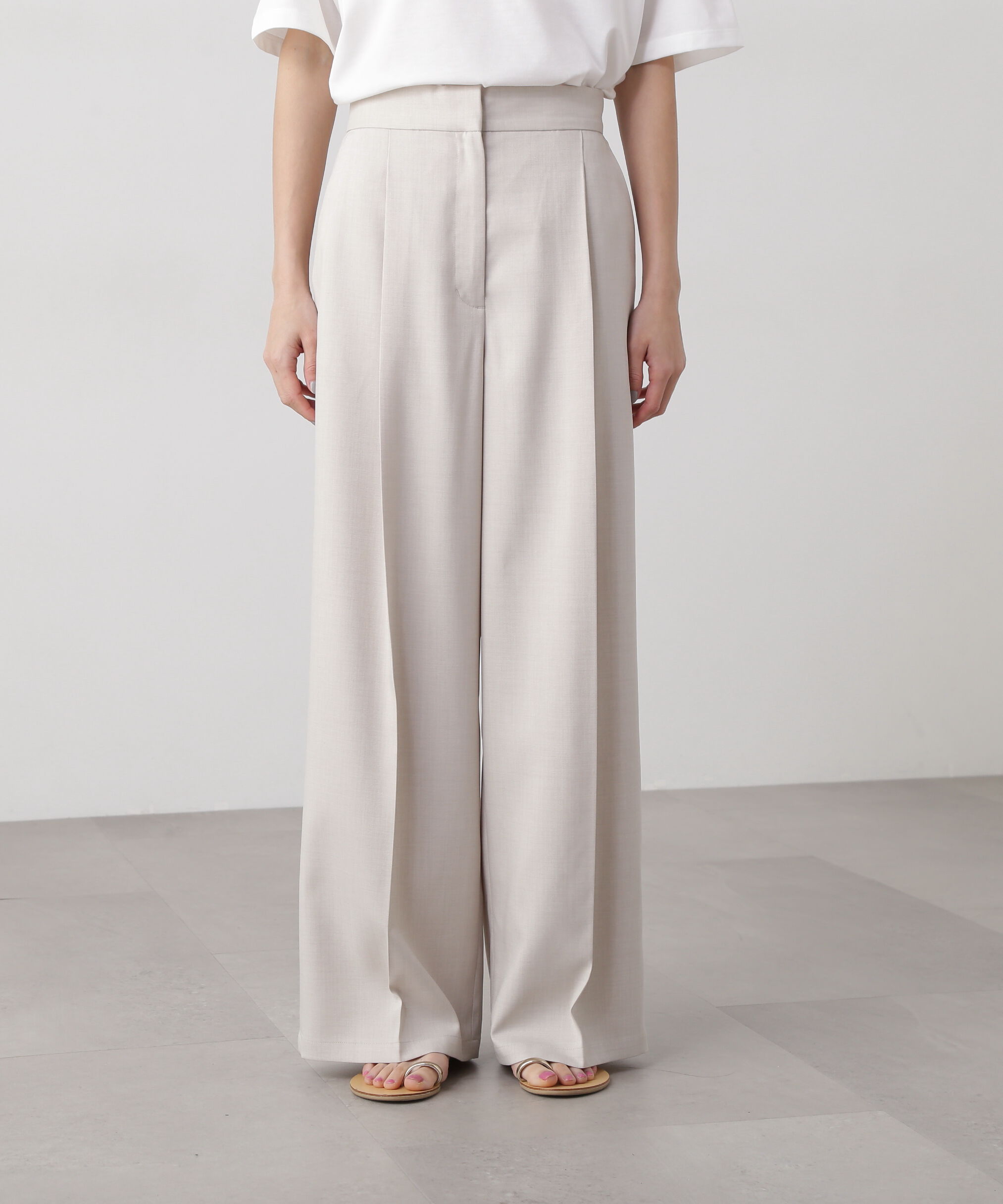 「リネンライクタックパンツ」|その他|