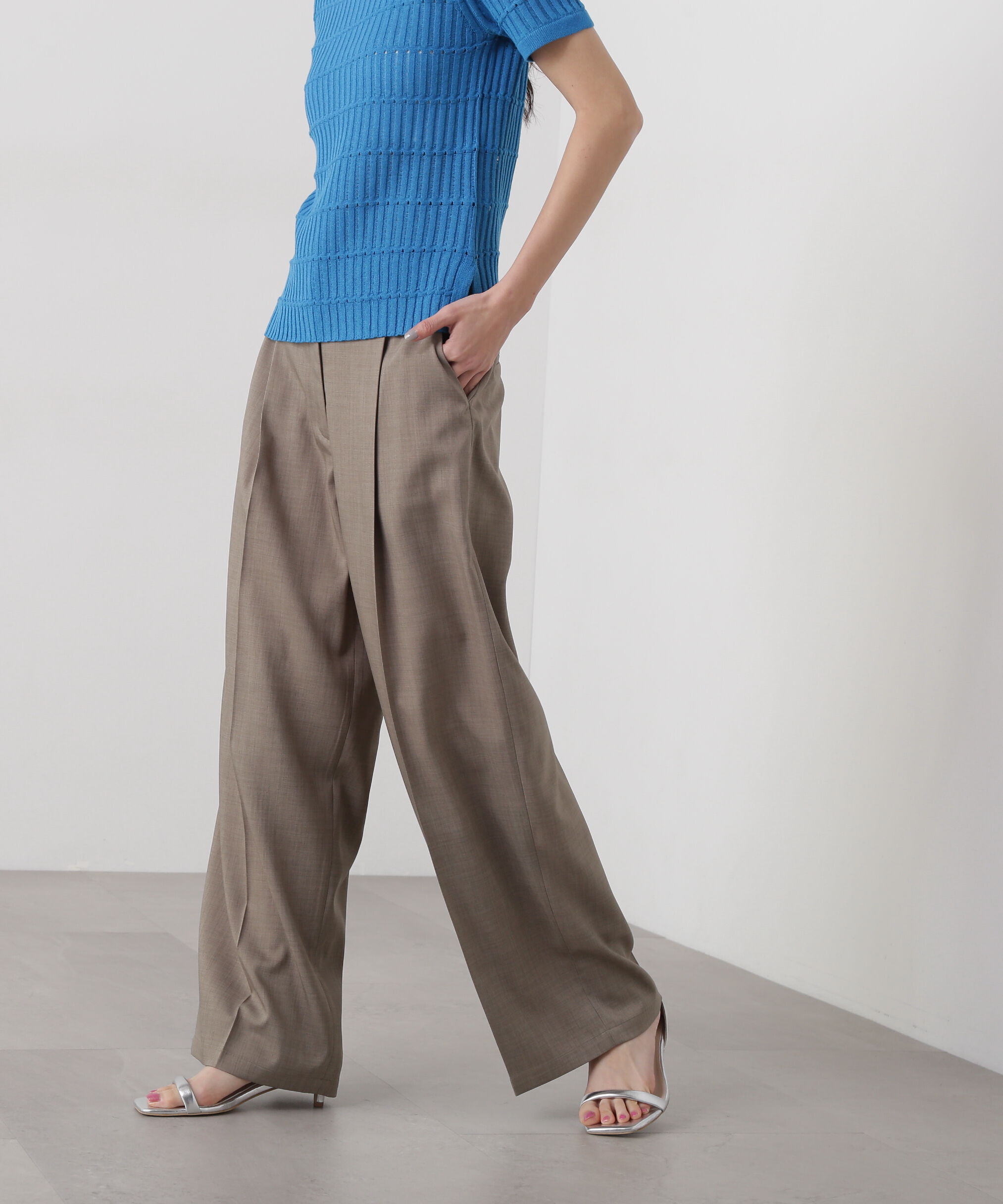  「リネンライクタックパンツ」|その他|