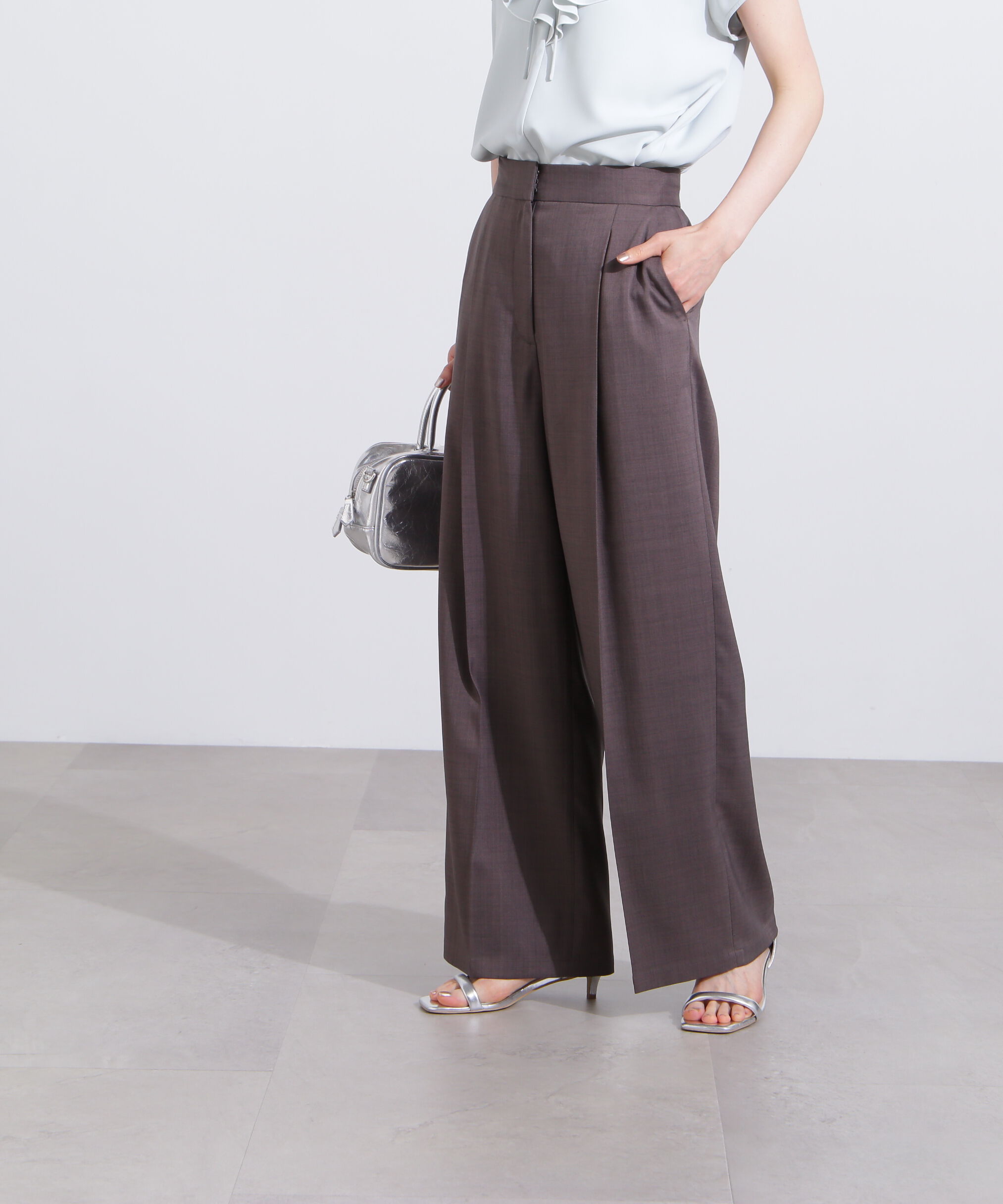  「リネンライクタックパンツ」|その他|