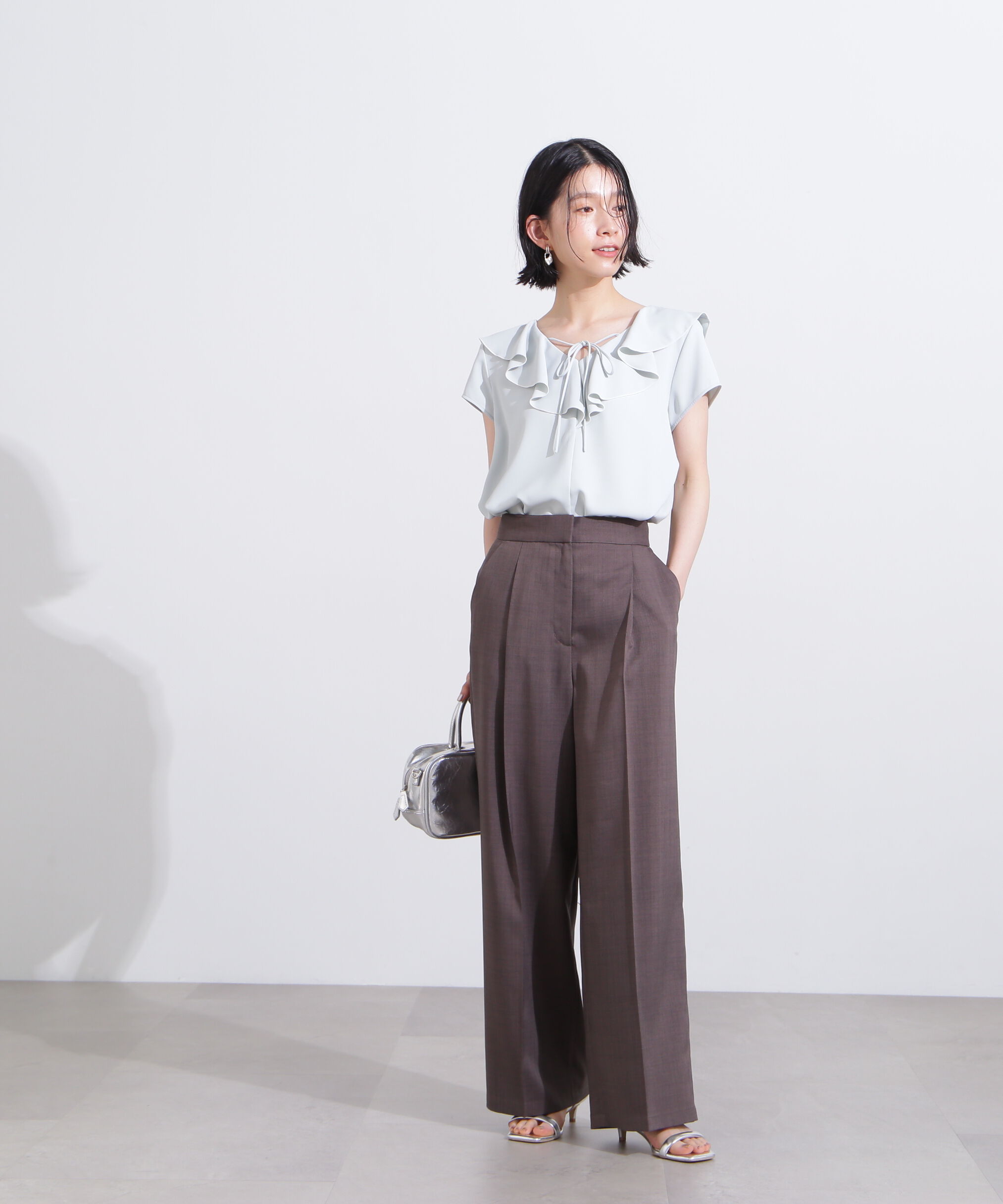  「リネンライクタックパンツ」|その他|