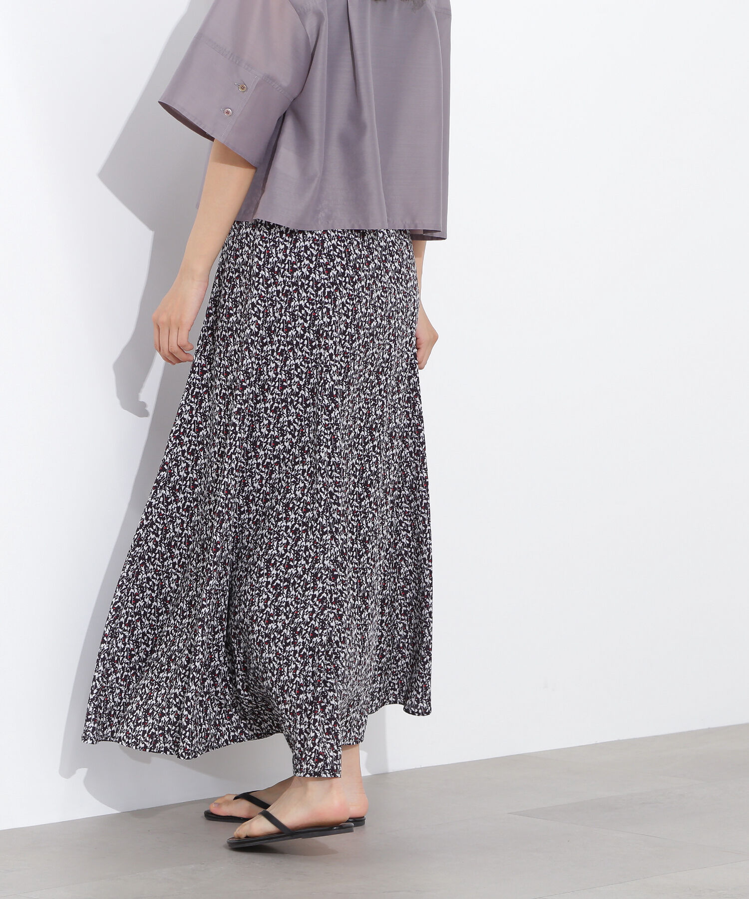  「フラワープリントAラインスカート」|スカート|