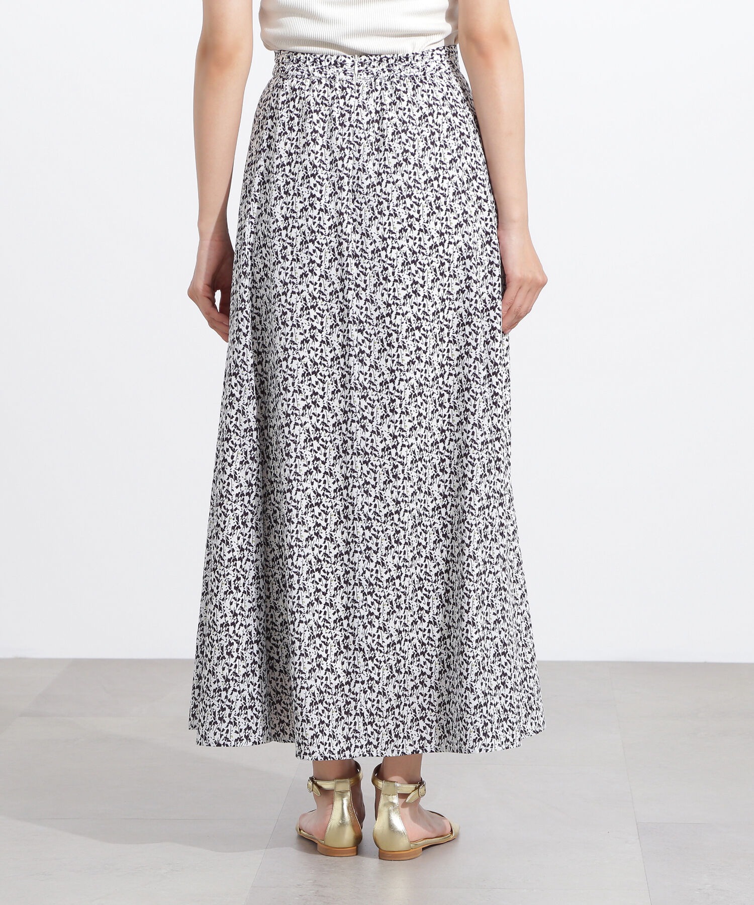  「フラワープリントAラインスカート」|スカート|