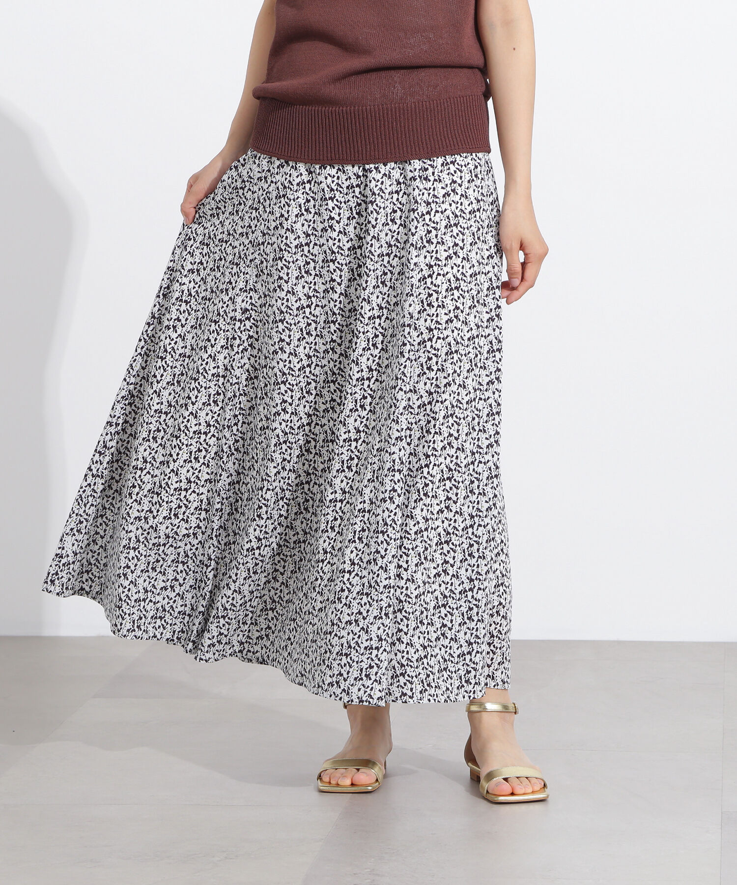  「フラワープリントAラインスカート」|スカート|