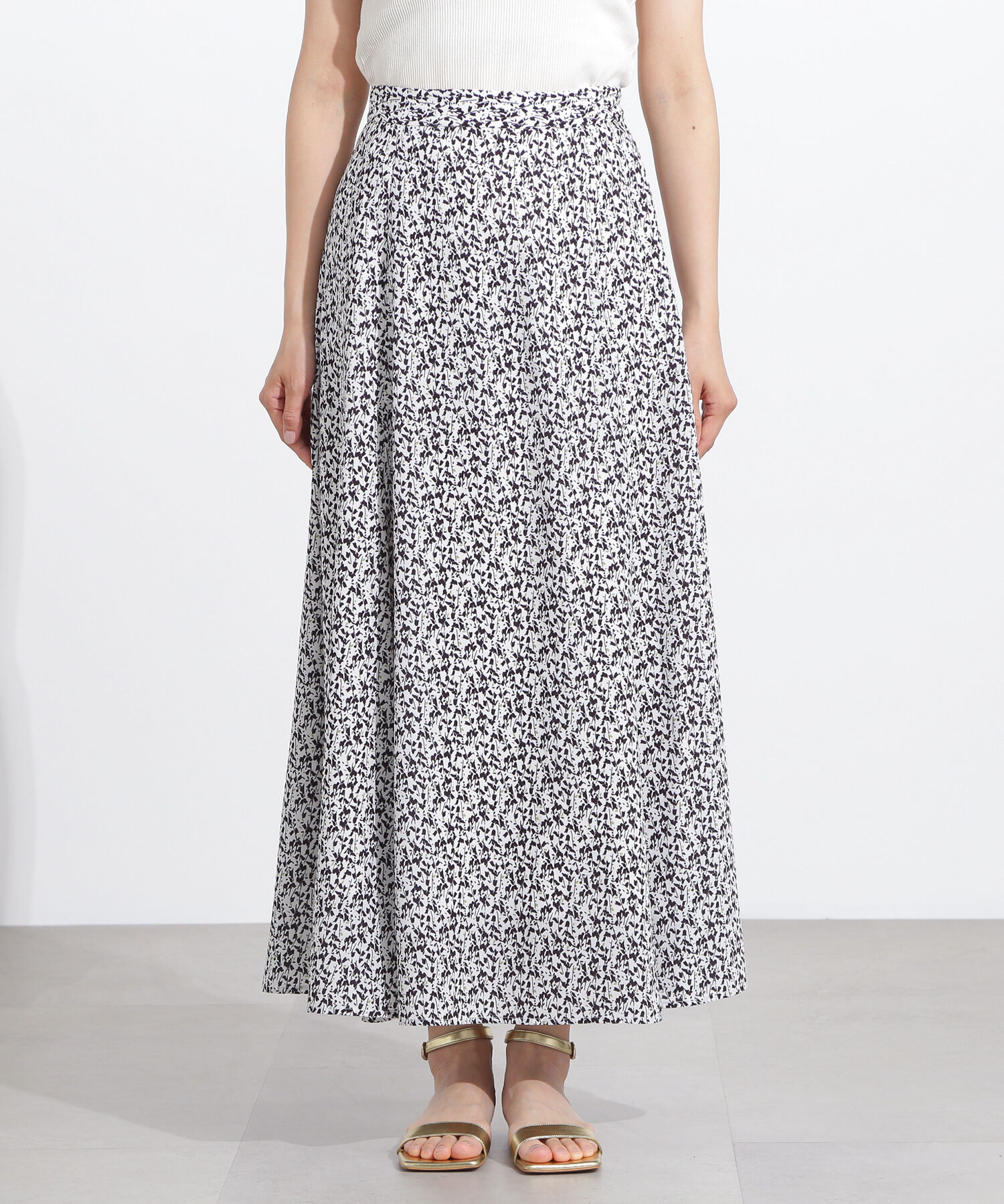  「フラワープリントAラインスカート」|スカート|