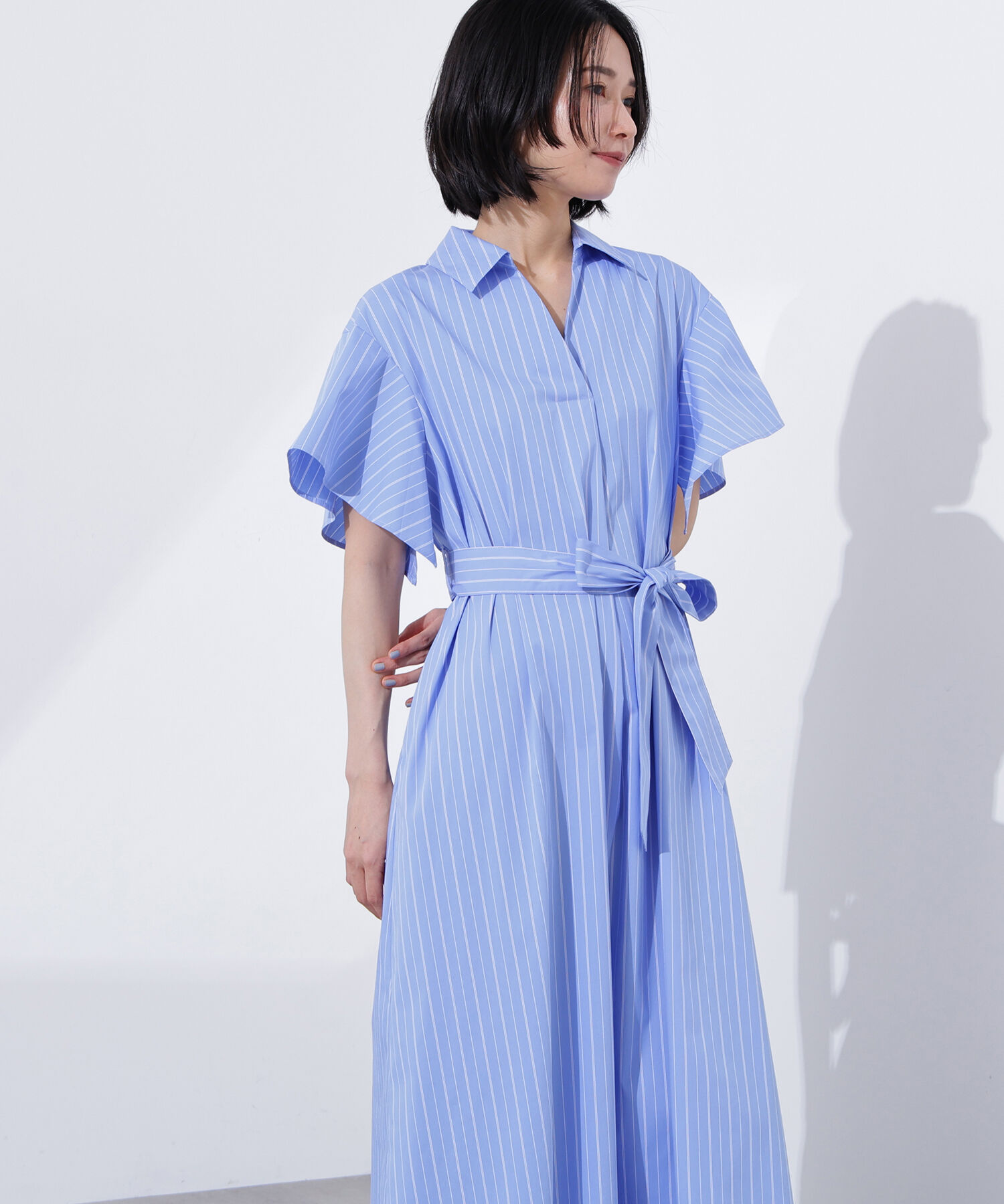  「スキッパーリボンベルトシャツワンピース」|ワンピース|ブルーストラ 2