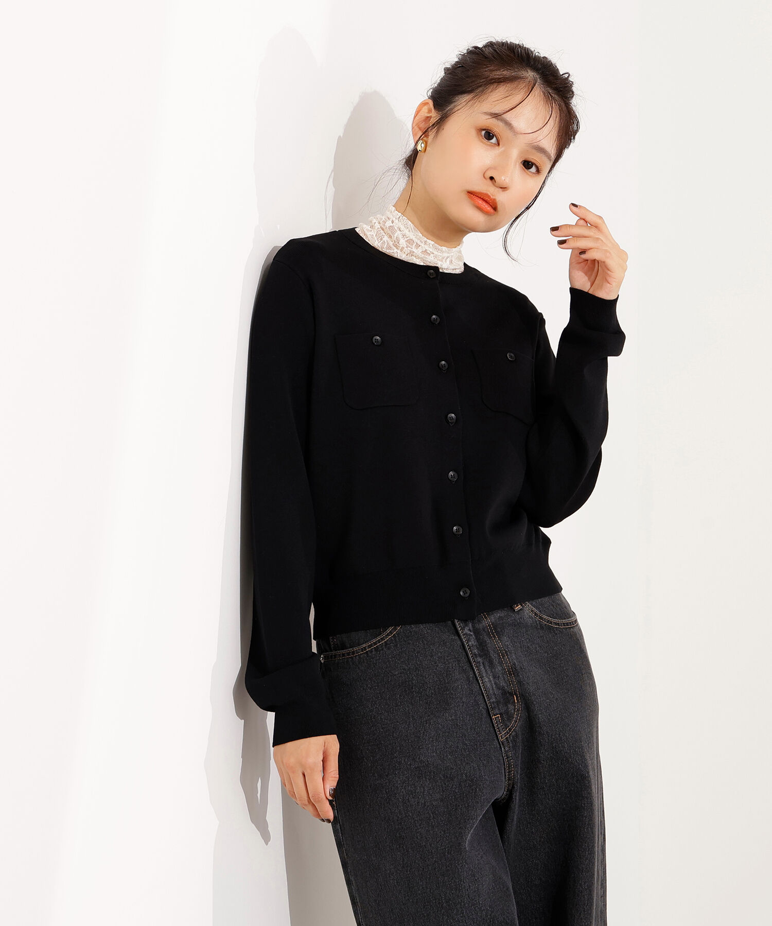  「ベーシックポケットカーディガン」|ニット・セーター|