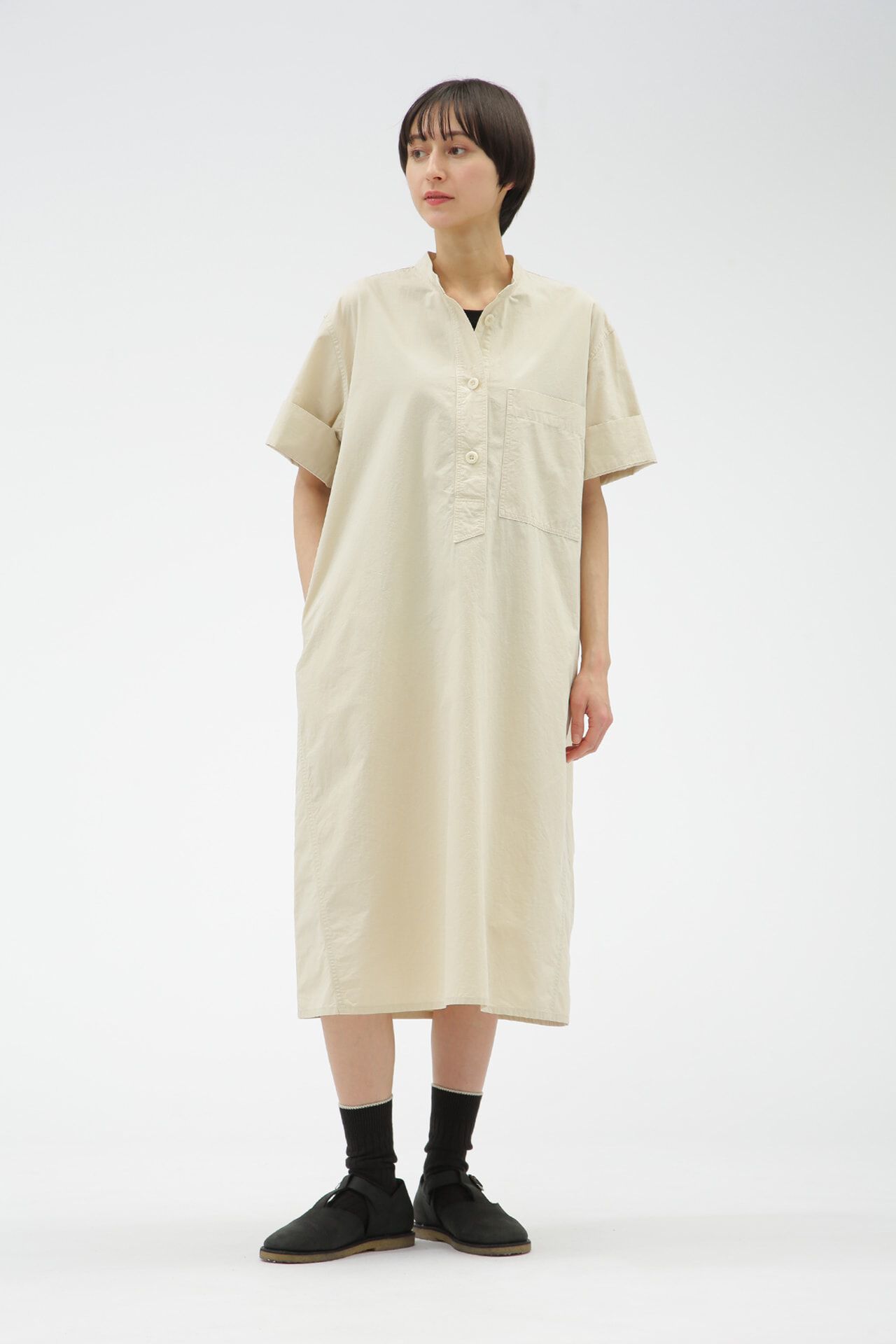 MHL.「COTTON CORD SHIRTING」|ワンピース|ECRU2