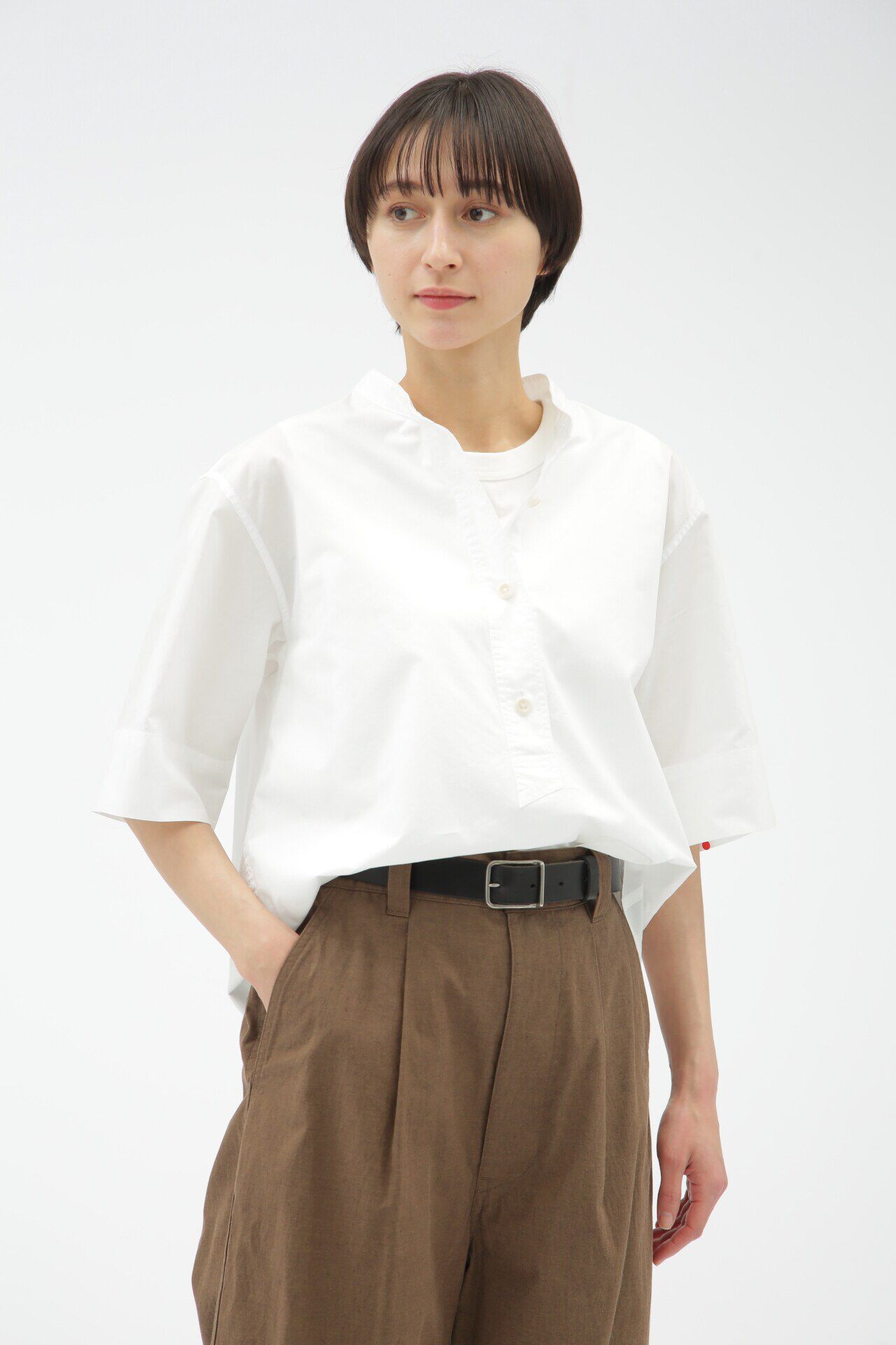 MHL.「COTTON RAMIE POPLIN」|シャツ・ブラウス|WHITE
