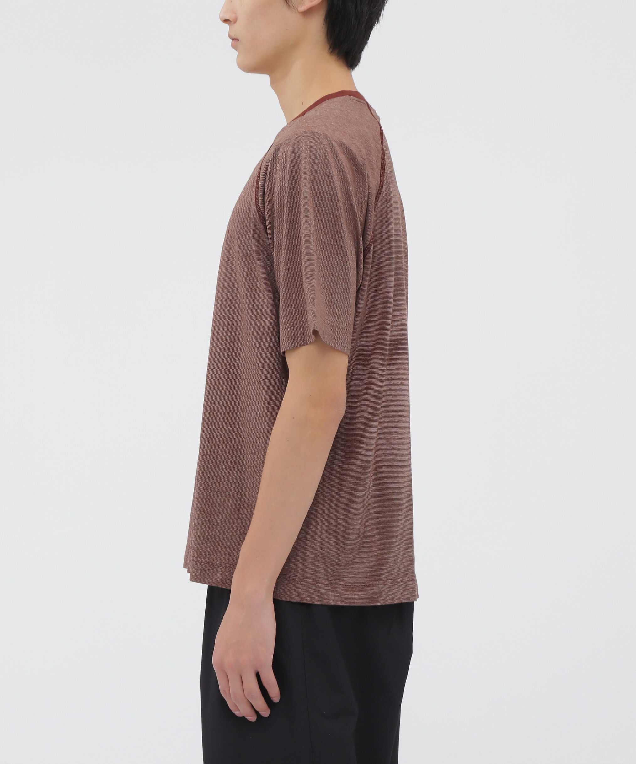 MHL.「FINE STRIPED COTTON JERSEY TOP」|Tシャツ・カットソー|