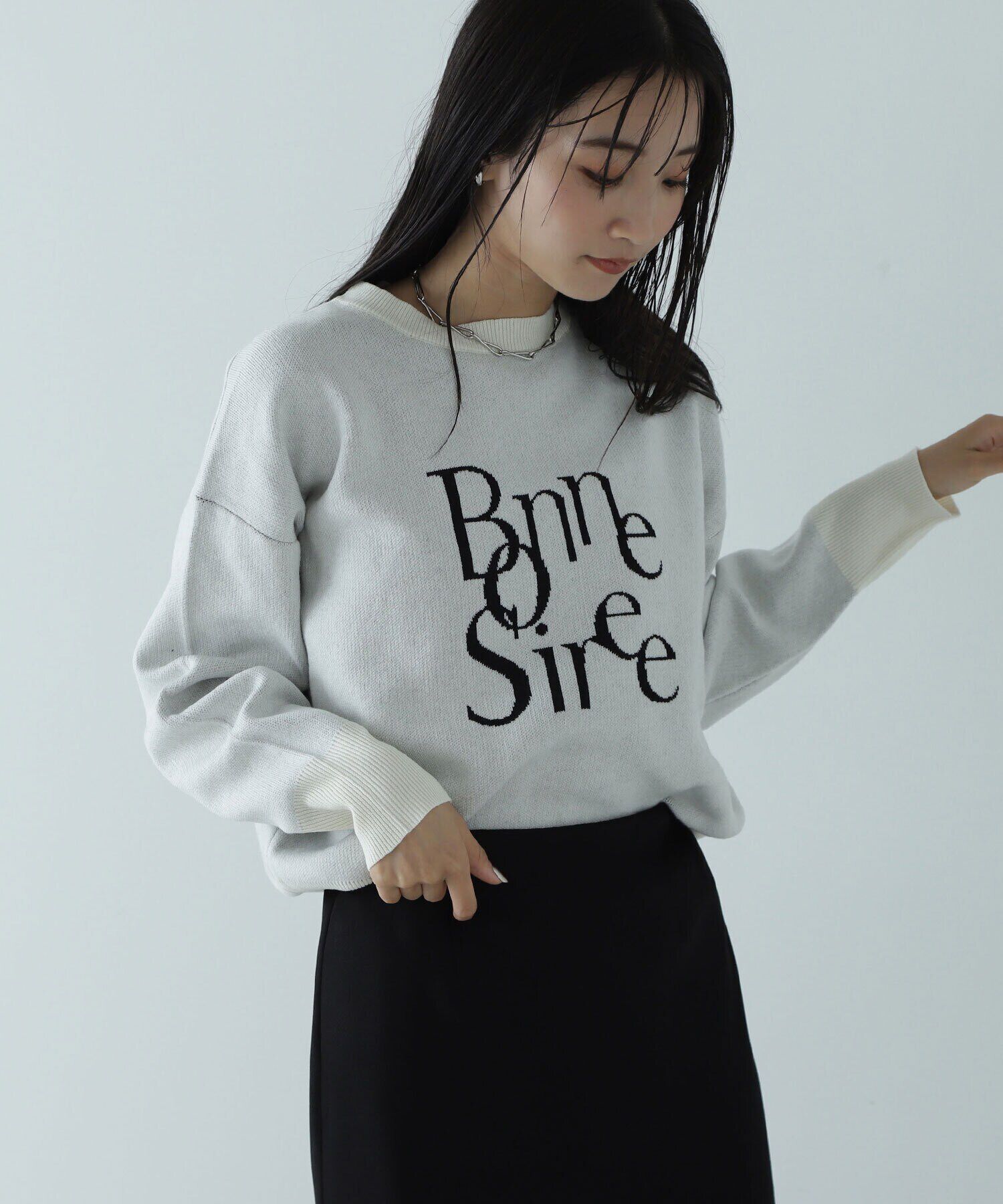  「ジャガードロゴニット」|ニット・セーター|