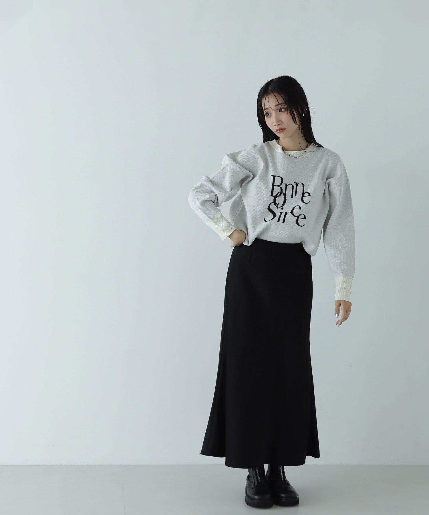  「ジャガードロゴニット」|ニット・セーター|