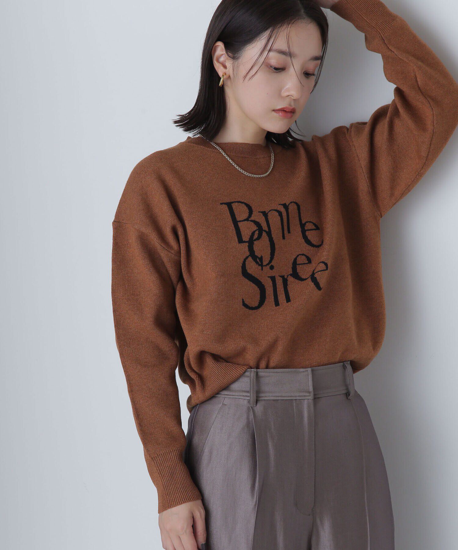  「ジャガードロゴニット」|ニット・セーター|