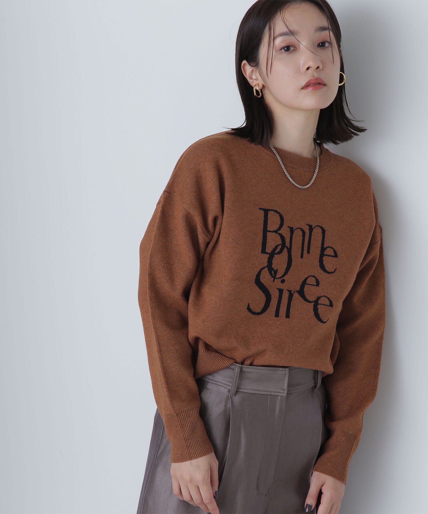  「ジャガードロゴニット」|ニット・セーター|