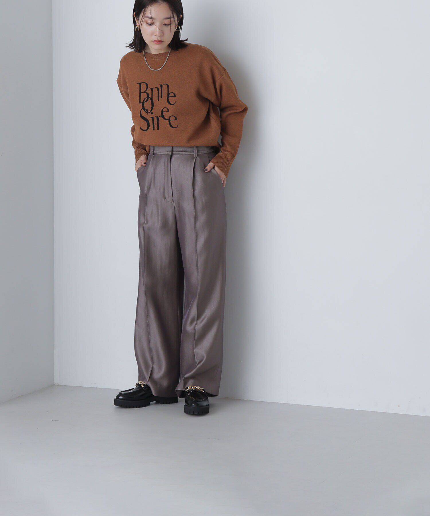  「ジャガードロゴニット」|ニット・セーター|