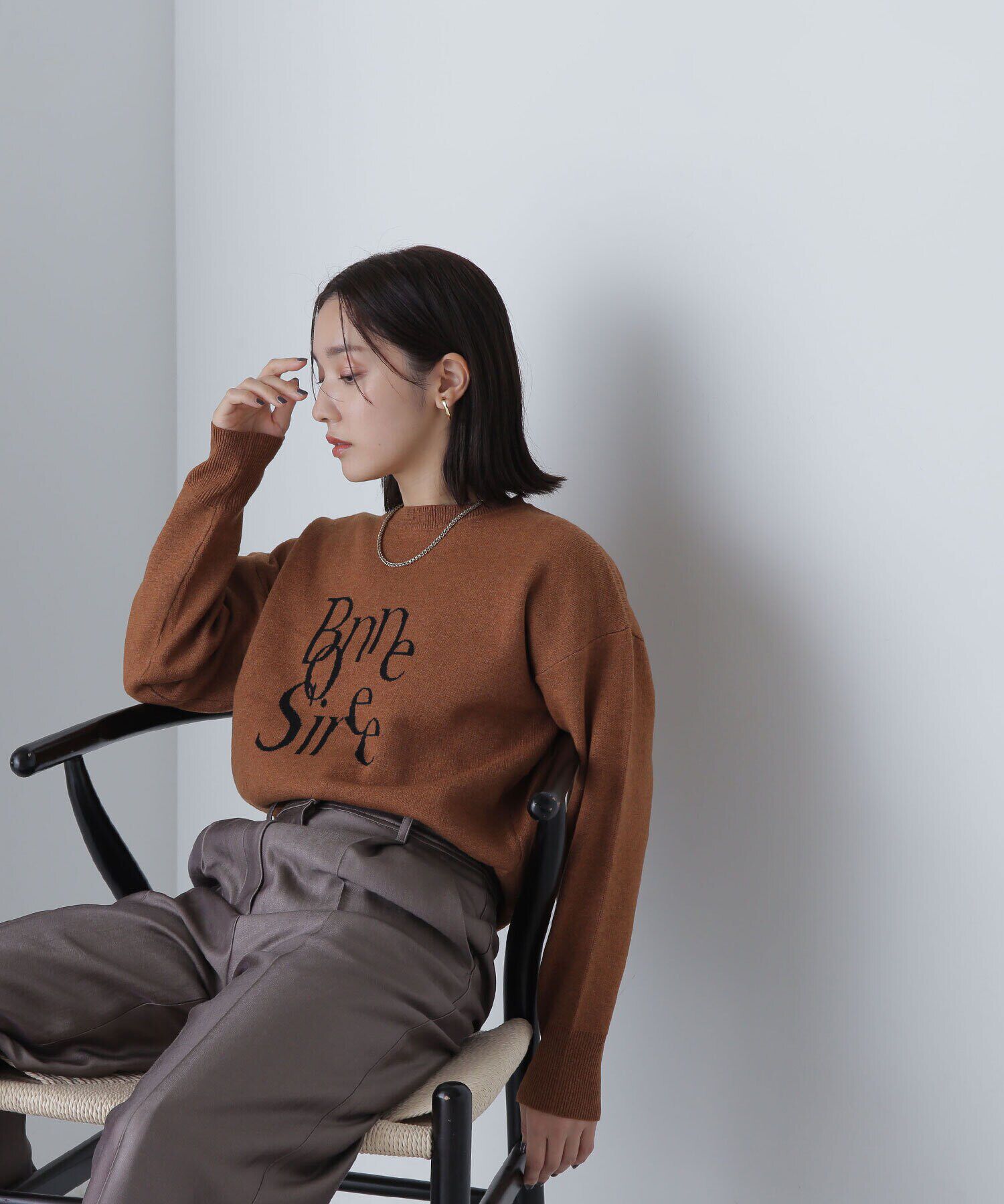  「ジャガードロゴニット」|ニット・セーター|