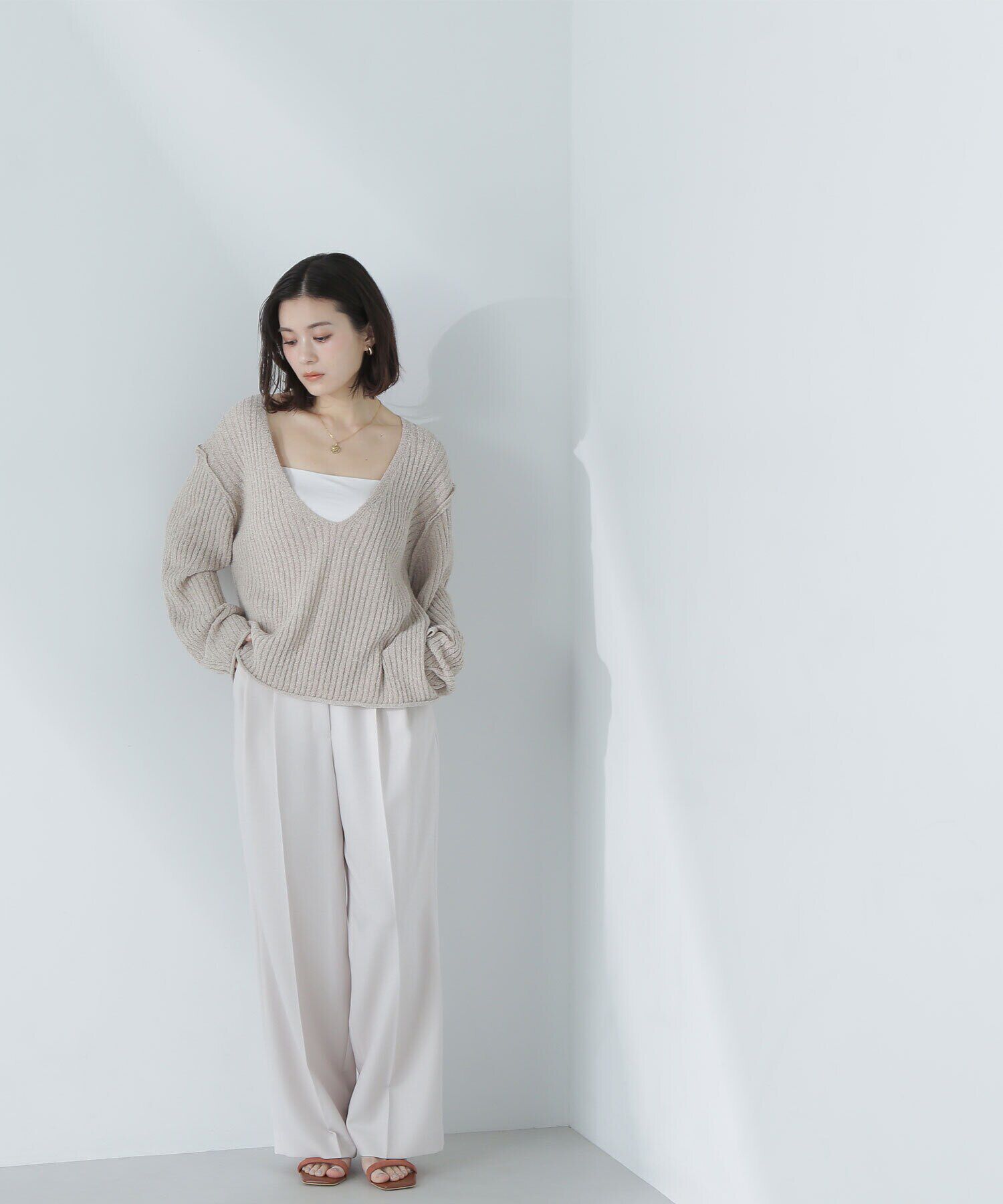  「パウダーツイル SETUP ワイドストレートパンツ」|その他|