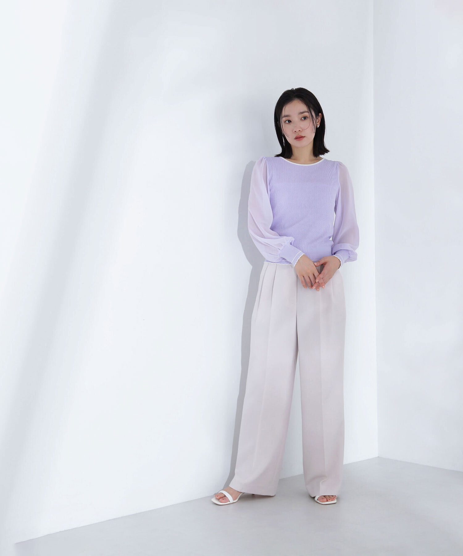  「パウダーツイル SETUP ワイドストレートパンツ」|その他|