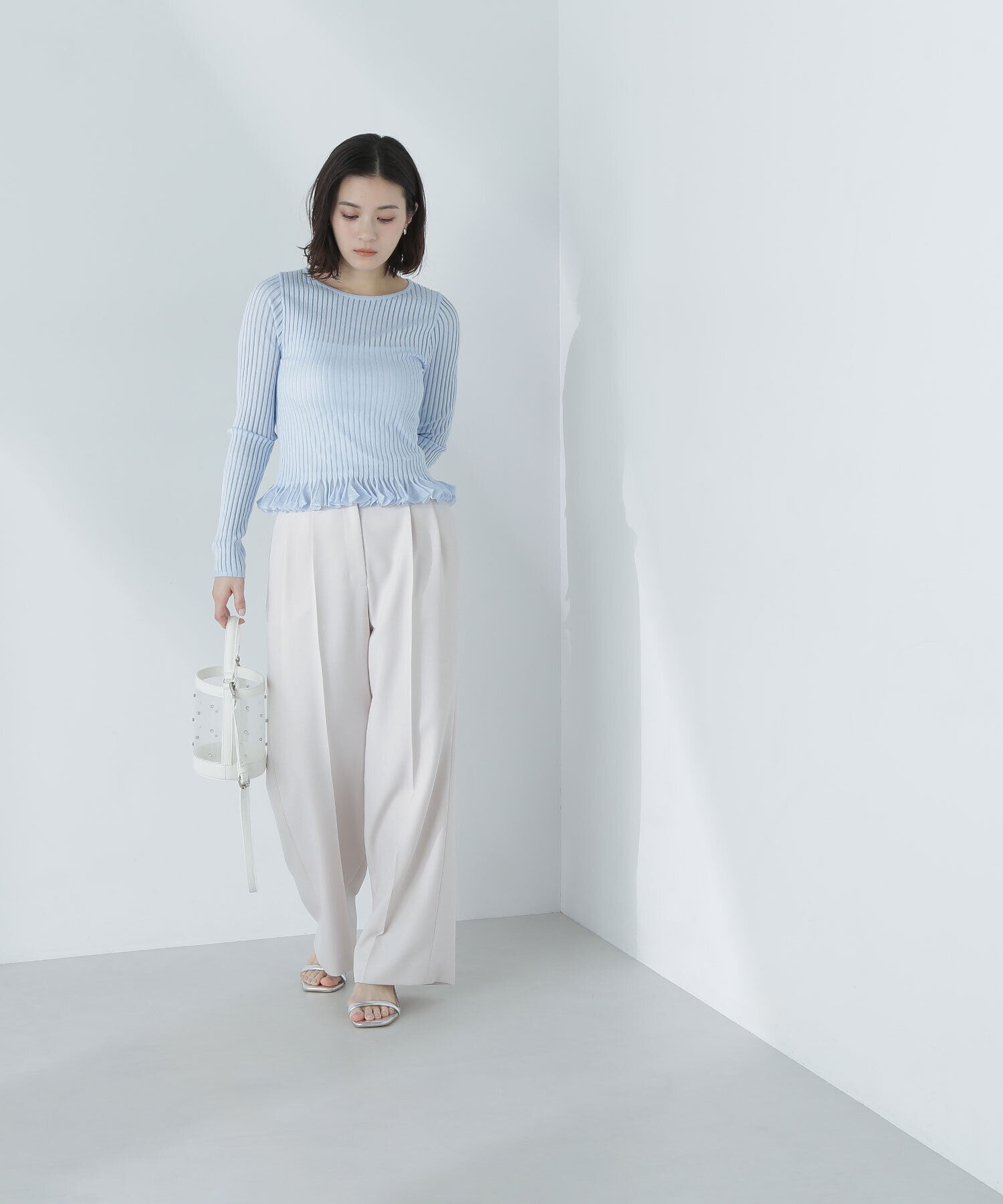  「パウダーツイル SETUP ワイドストレートパンツ」|その他|