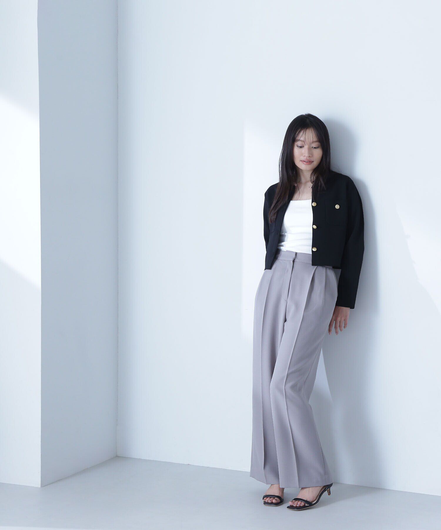  「パウダーツイル SETUP ワイドストレートパンツ」|その他|