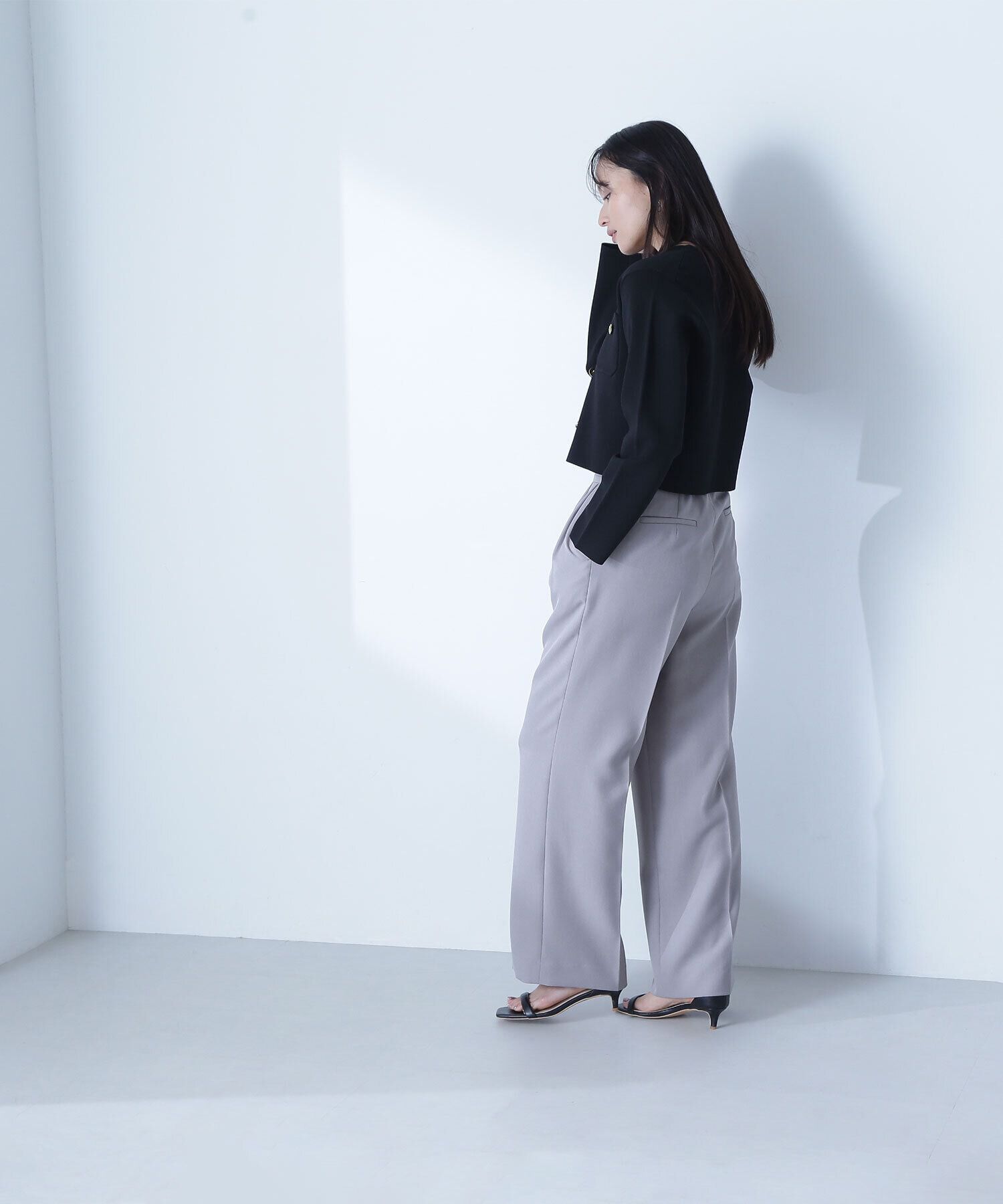  「パウダーツイル SETUP ワイドストレートパンツ」|その他|