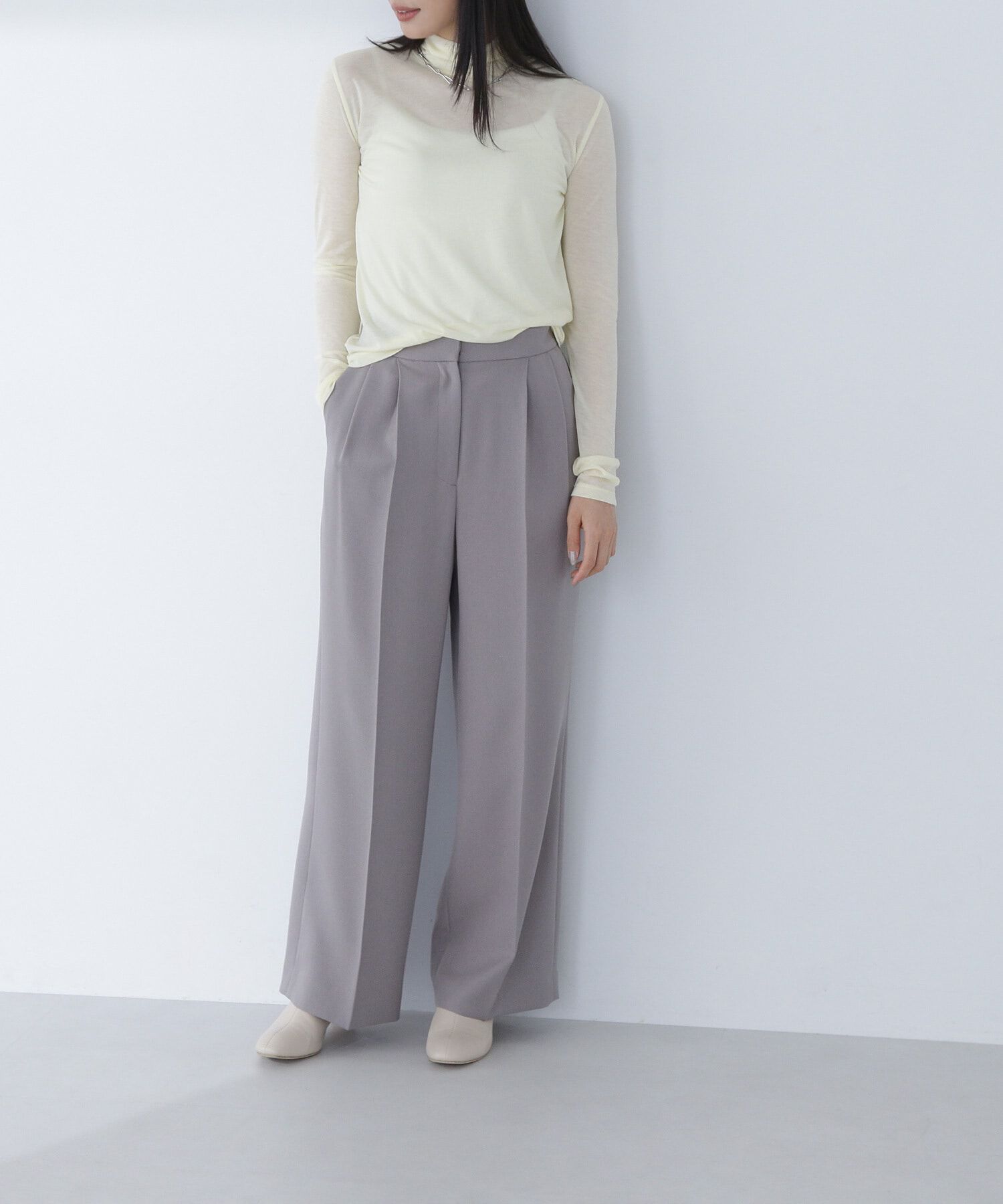  「パウダーツイル SETUP ワイドストレートパンツ」|その他|