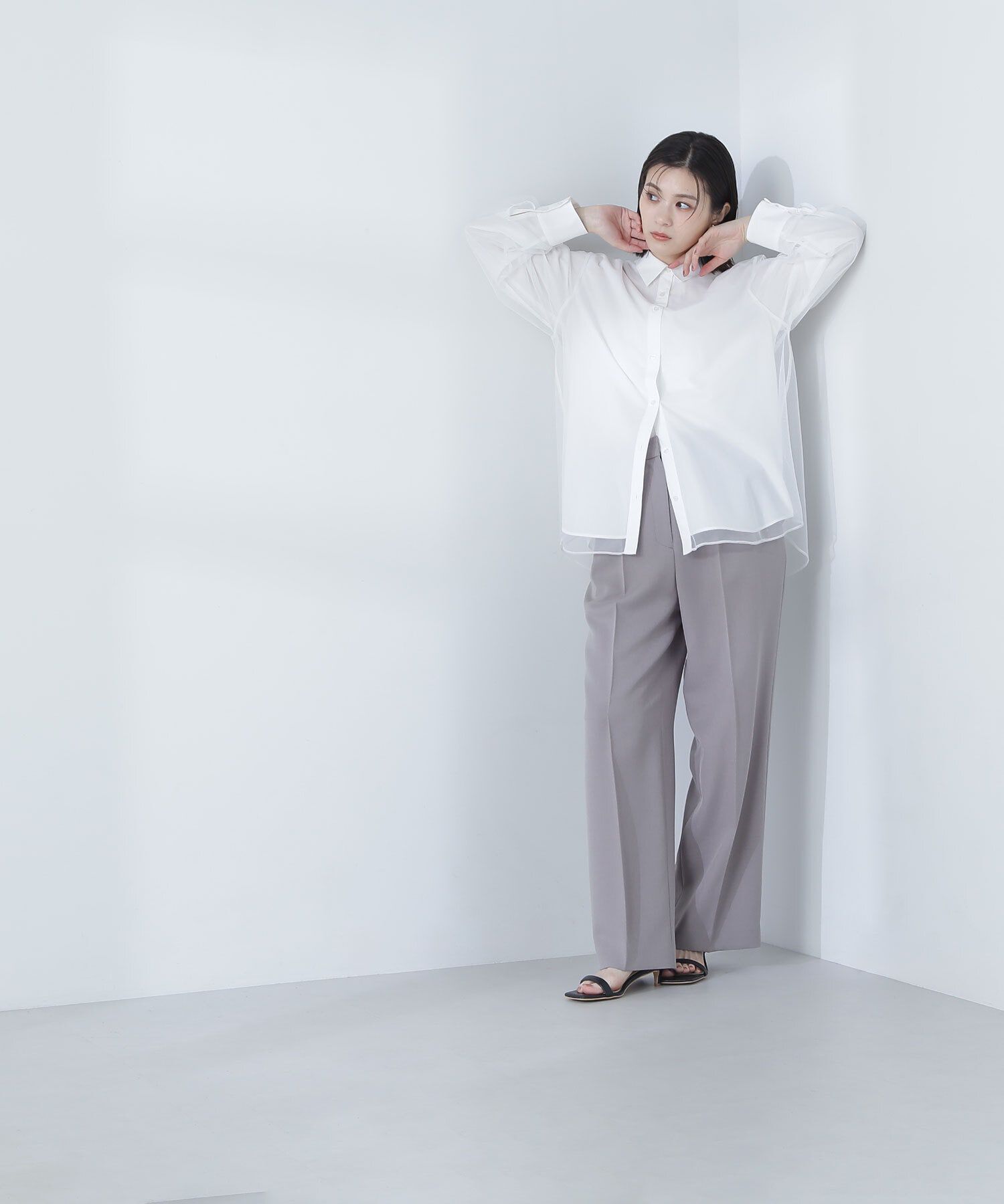  「パウダーツイル SETUP ワイドストレートパンツ」|その他|