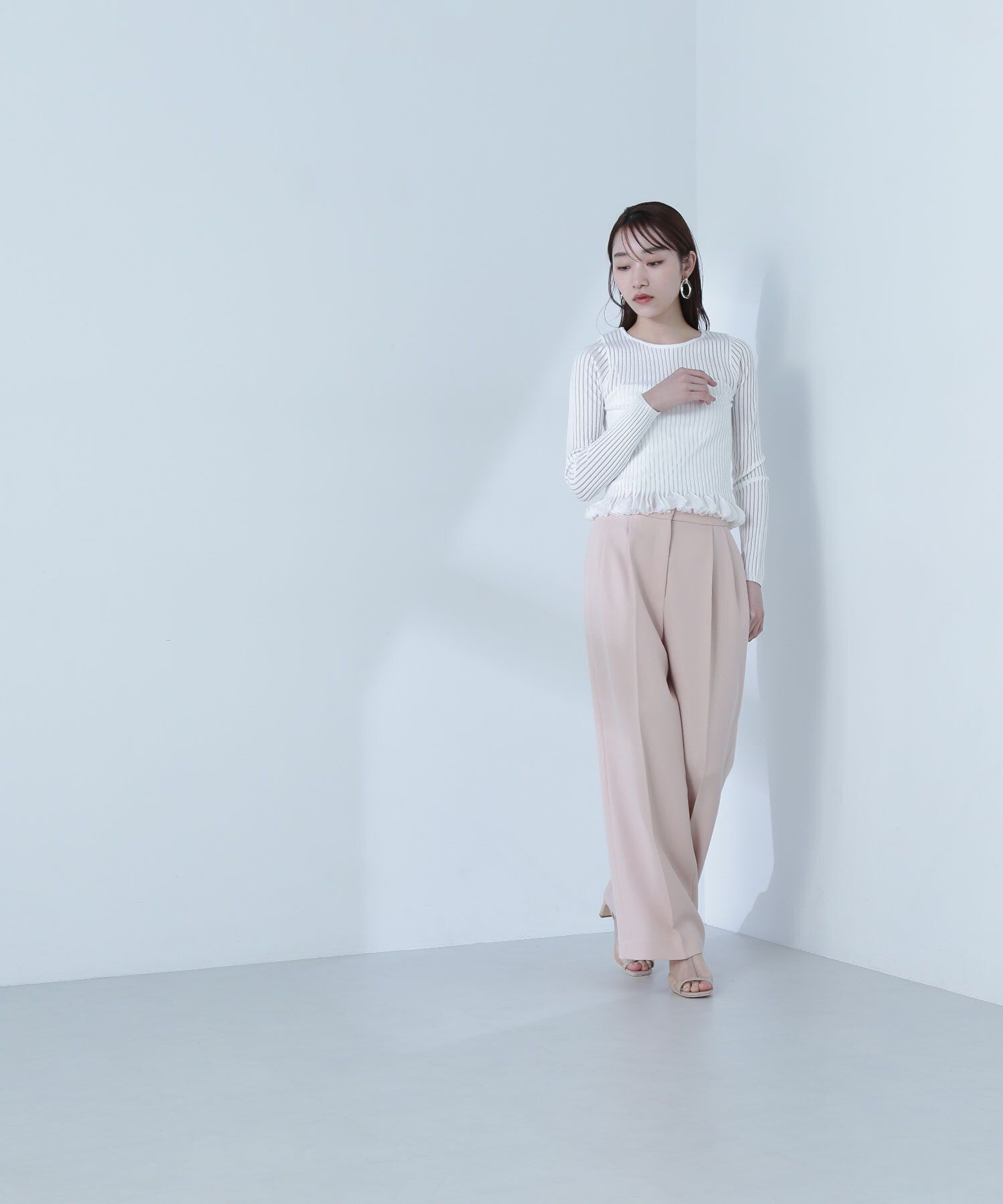  「パウダーツイル SETUP ワイドストレートパンツ」|その他|