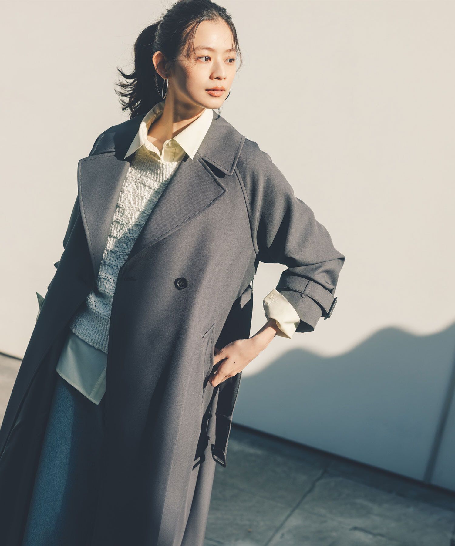  「ラグランフォルムカルゼコート」|その他|チャコール1