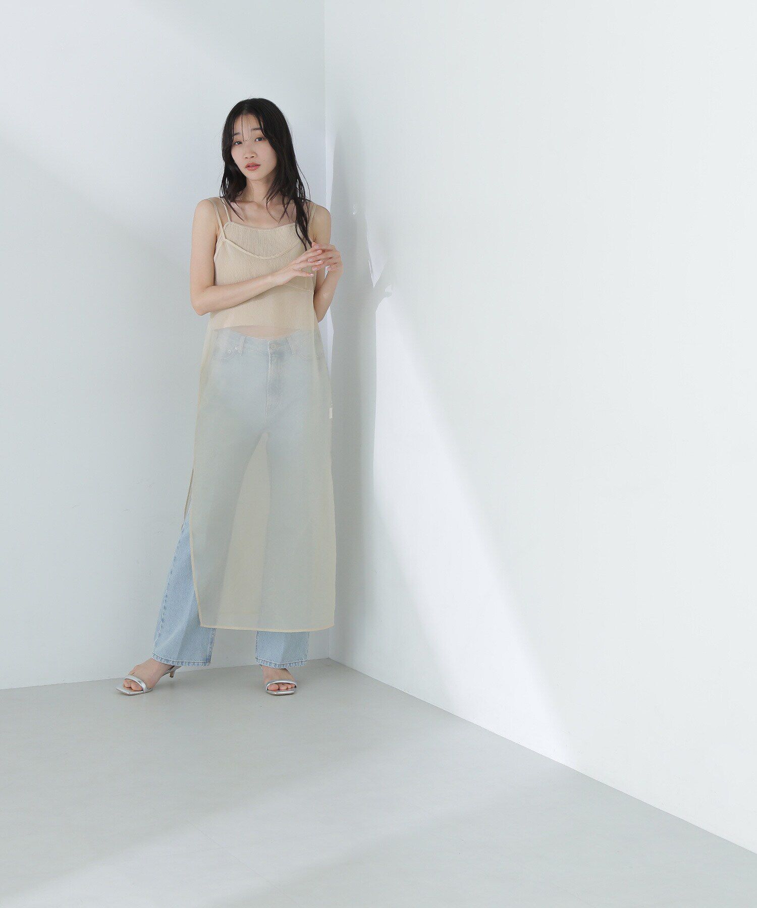  「シアーキャミワンピース」|ワンピース|