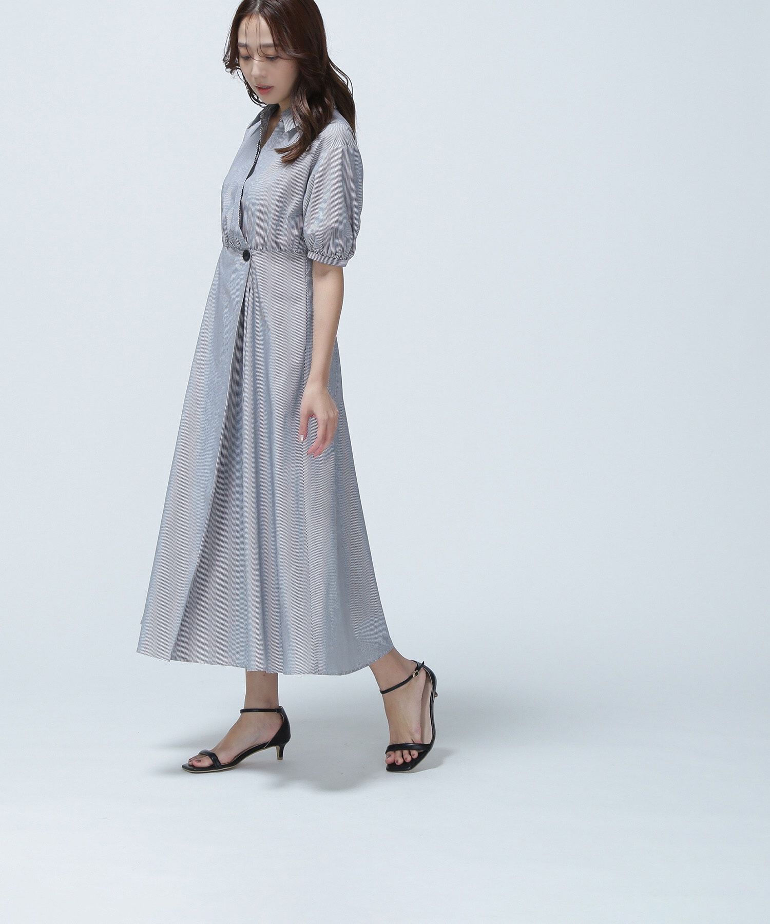  「スキッパーフォルムシャツワンピース」|ワンピース|