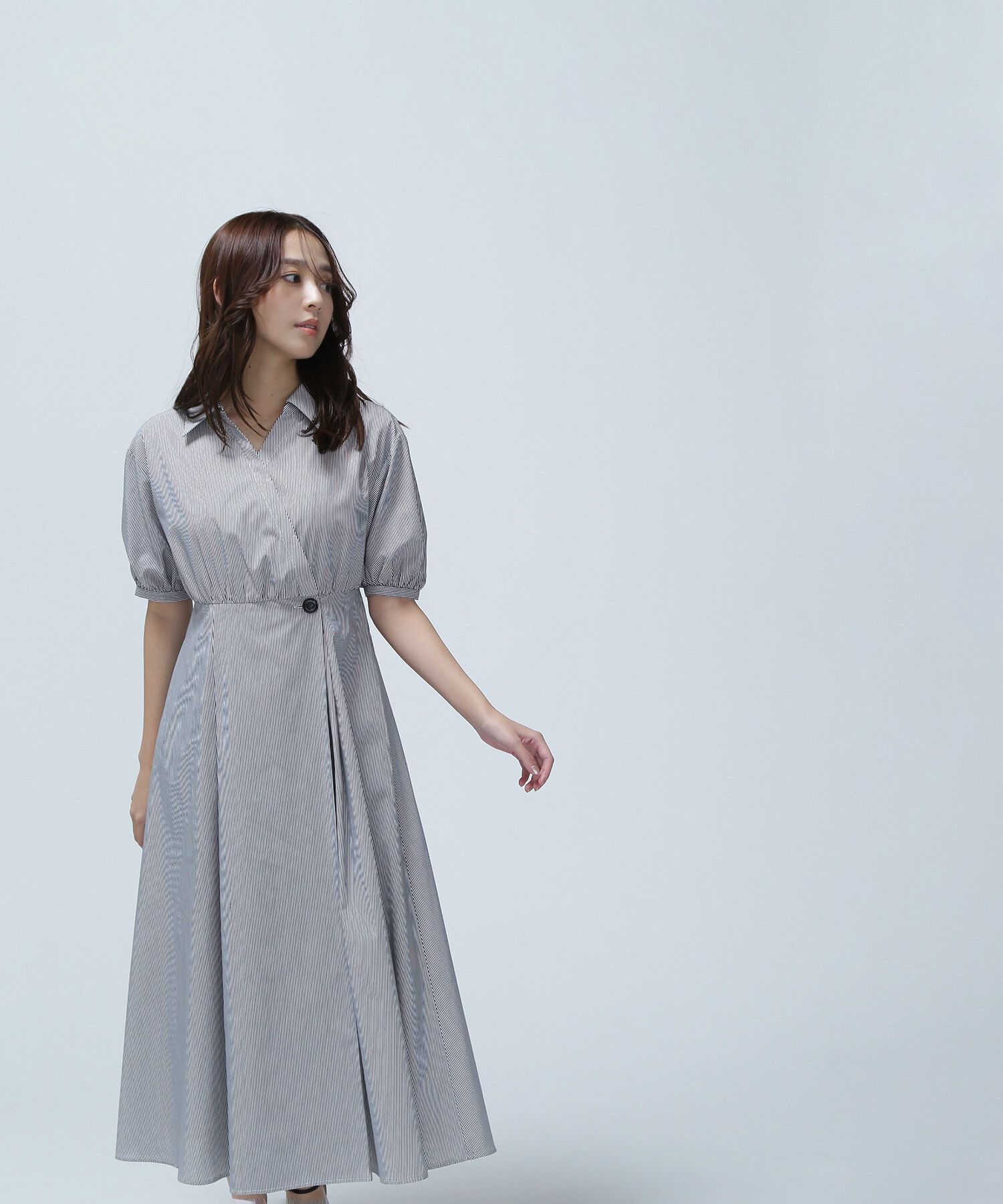  「スキッパーフォルムシャツワンピース」|ワンピース|