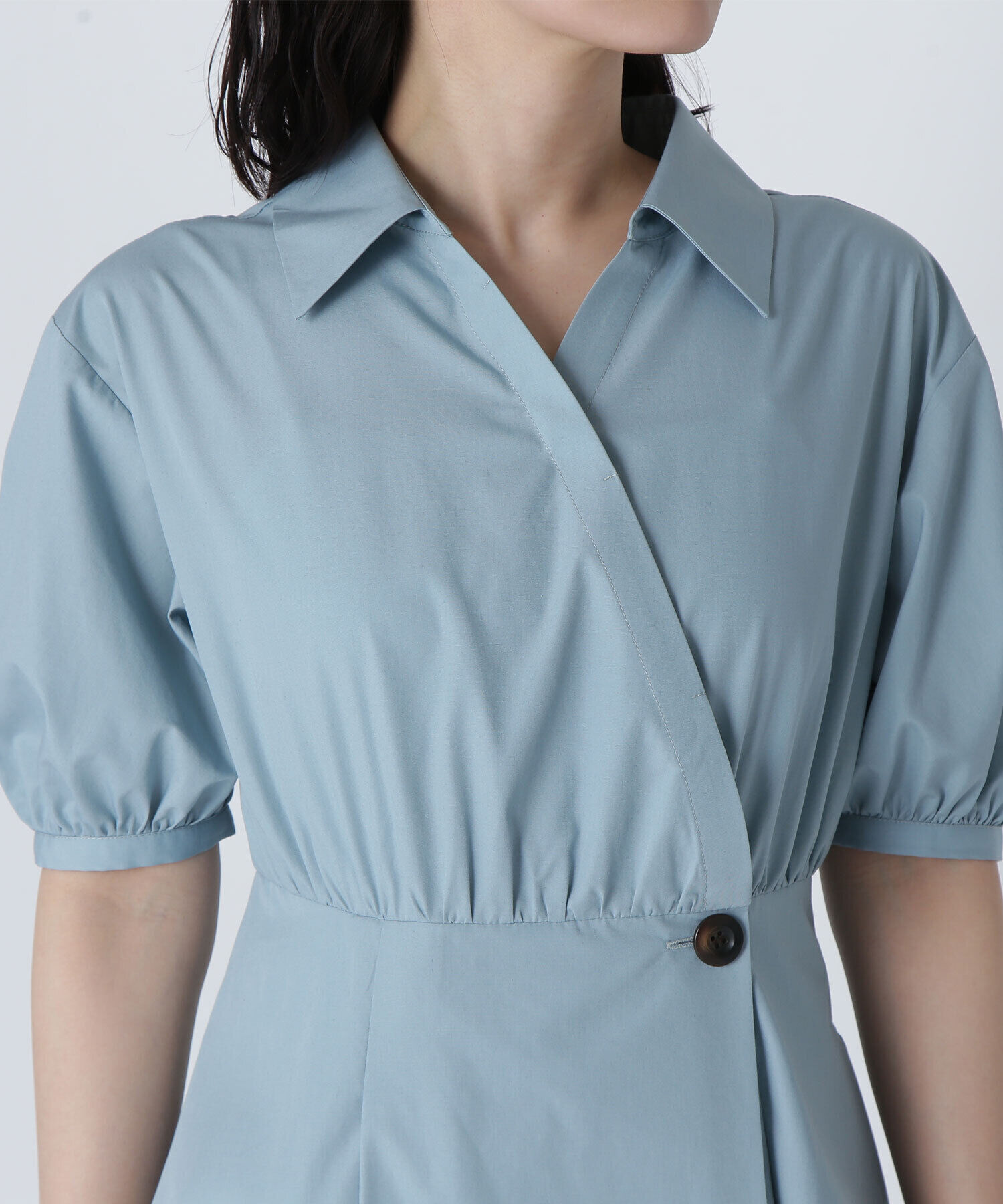  「スキッパーフォルムシャツワンピース」|ワンピース|