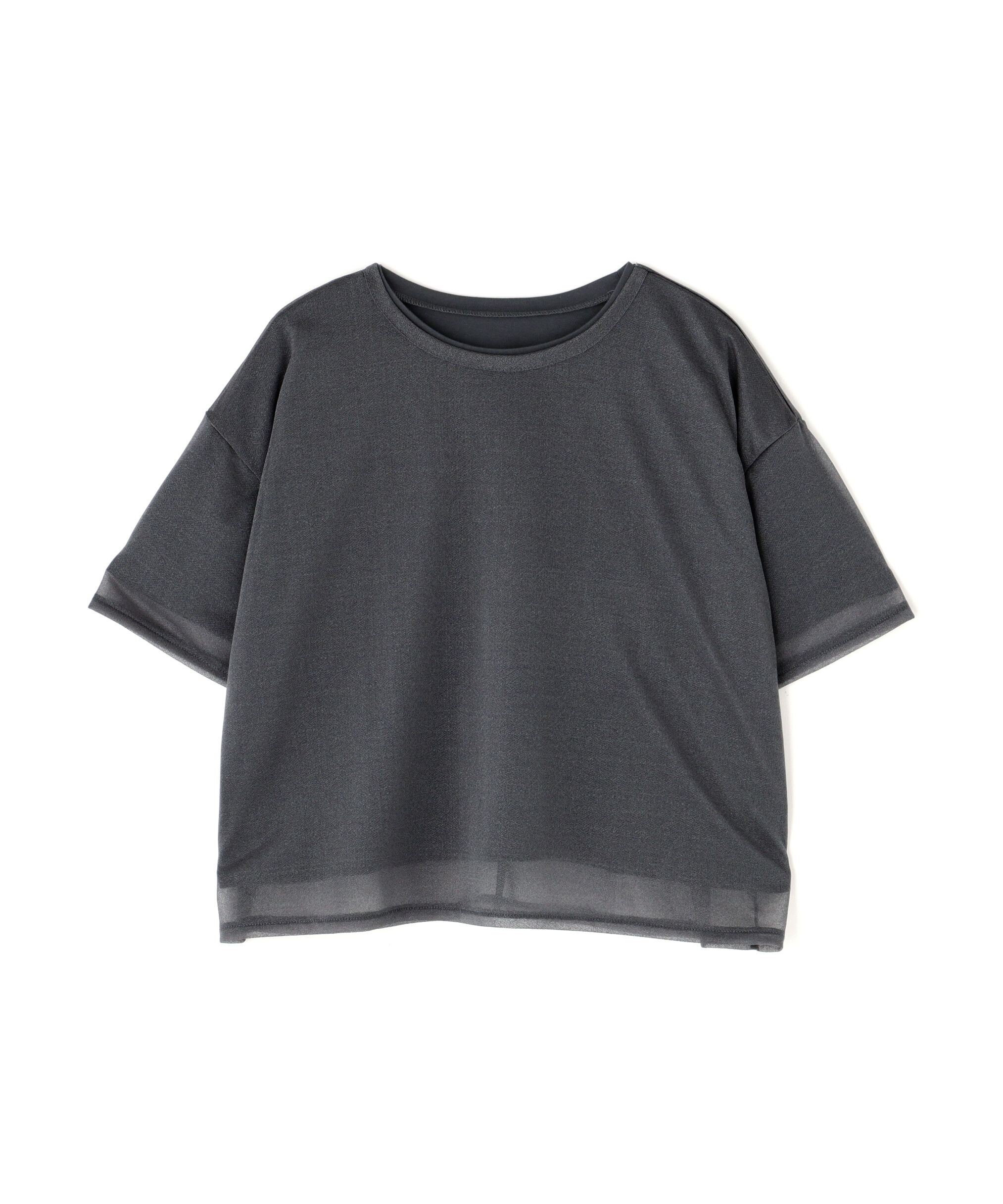  「グロッシーシアーレイヤードTシャツ」|Tシャツ・カットソー|
