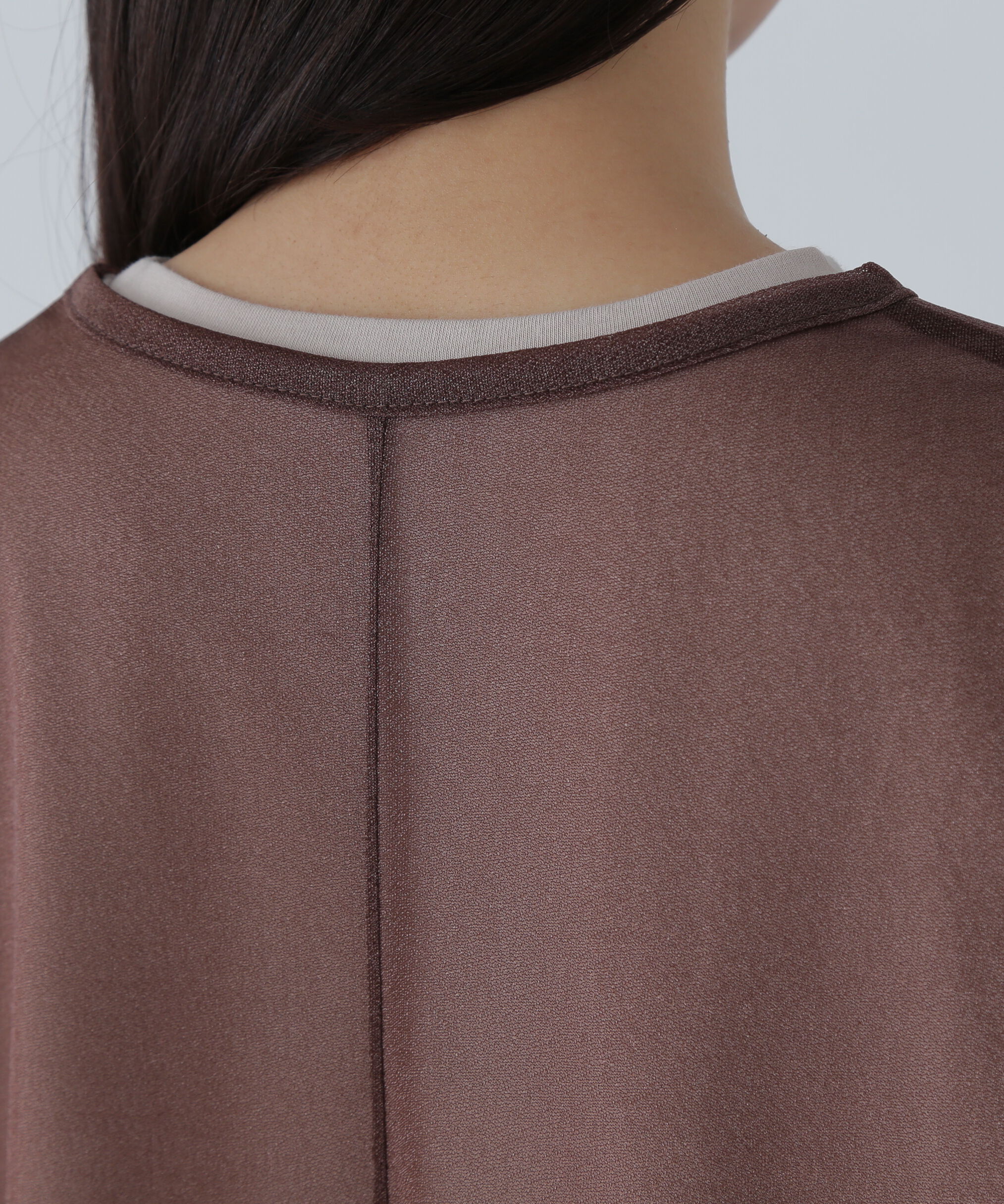  「グロッシーシアーレイヤードTシャツ」|Tシャツ・カットソー|