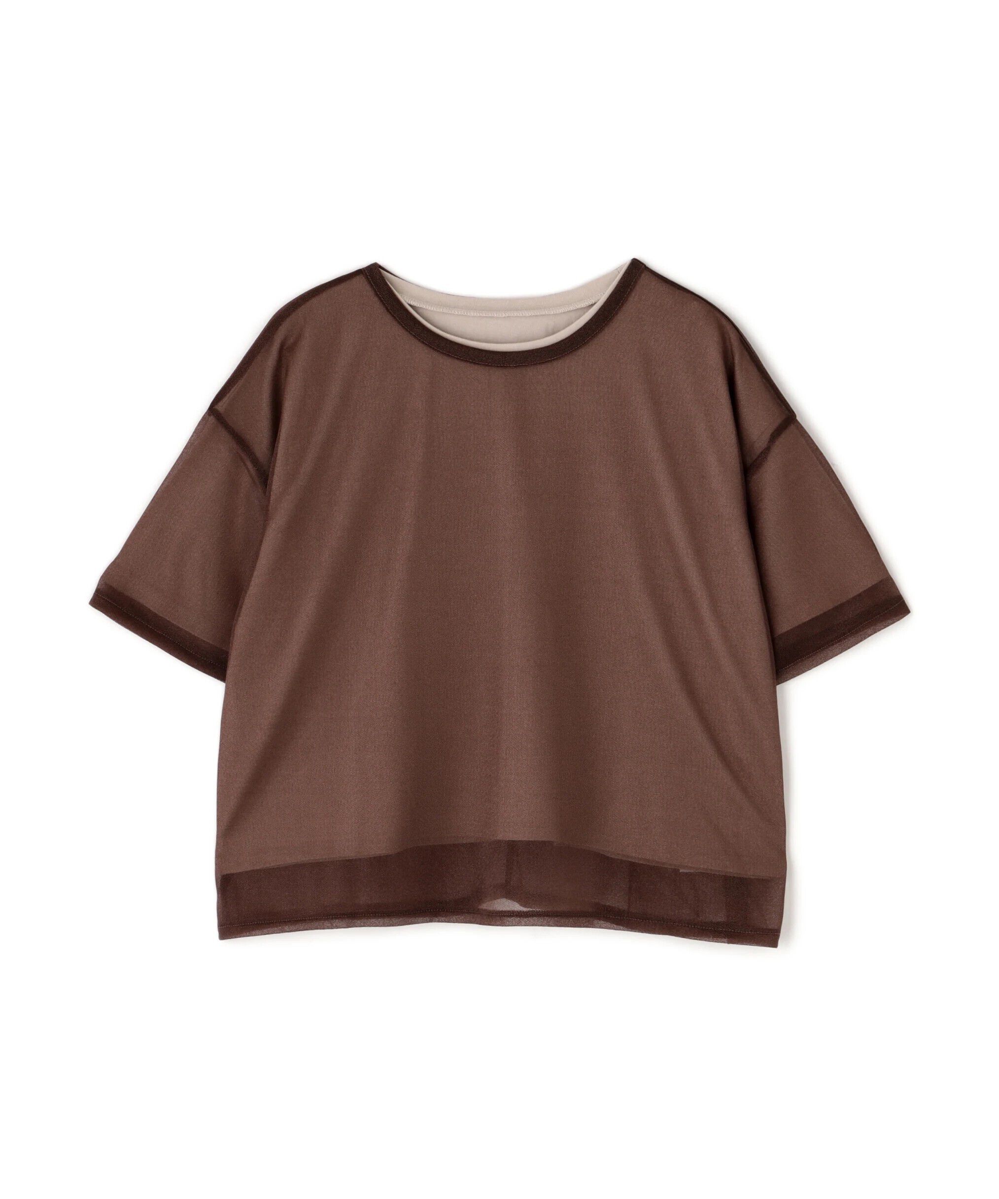  「グロッシーシアーレイヤードTシャツ」|Tシャツ・カットソー|