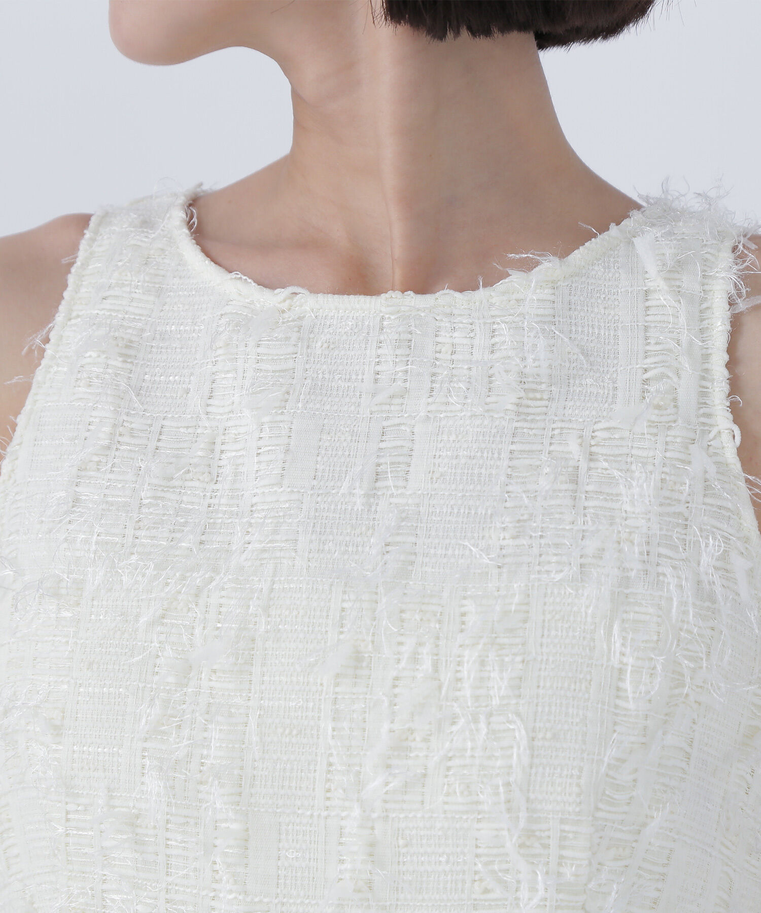  「ツイードアメスリペプラムトップス」|シャツ・ブラウス|