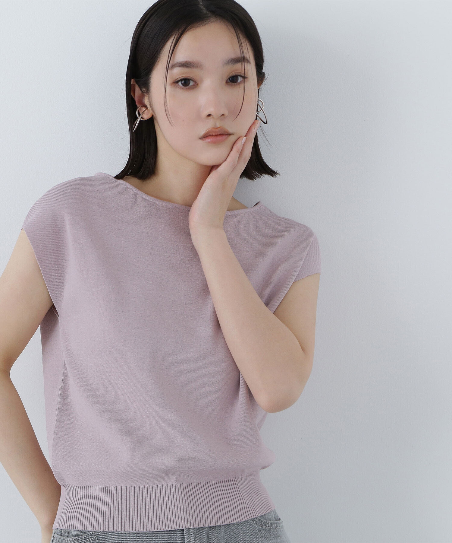  「総針ベーシックシリーズ ボートネックニット」|ニット・セーター|