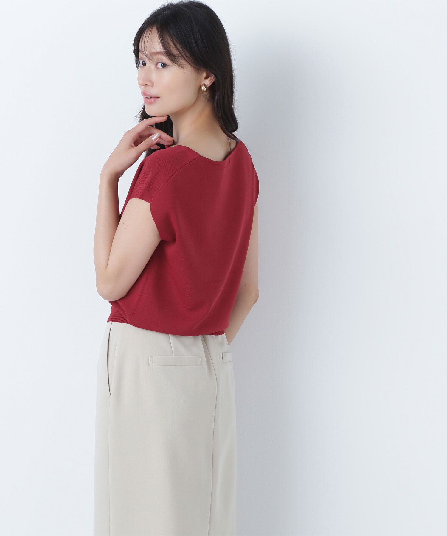  「総針ベーシックシリーズ ボートネックニット」|ニット・セーター|