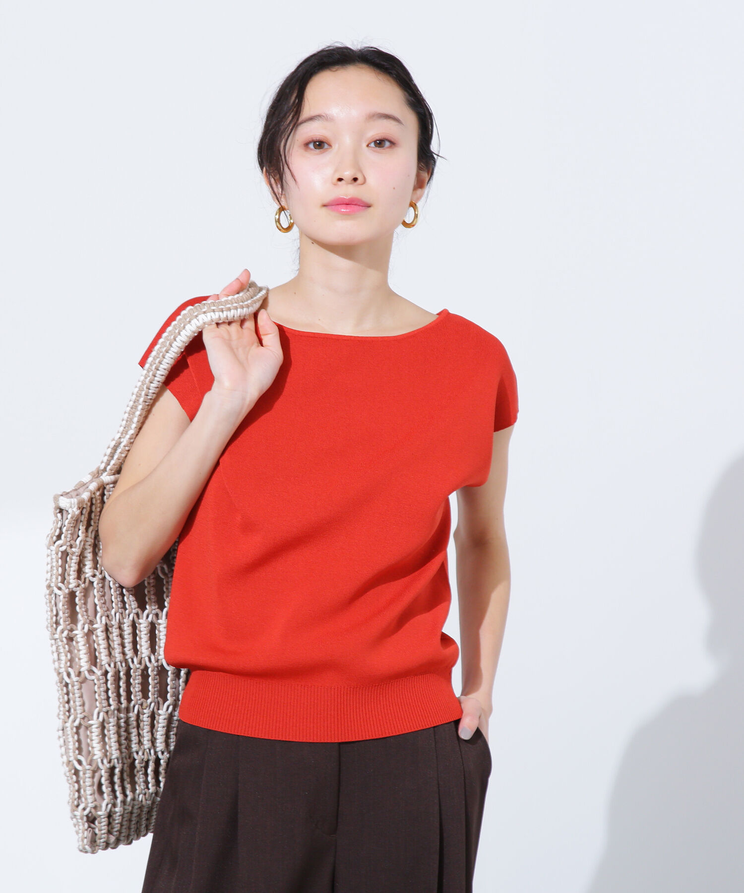  「総針ベーシックシリーズ ボートネックニット」|ニット・セーター|