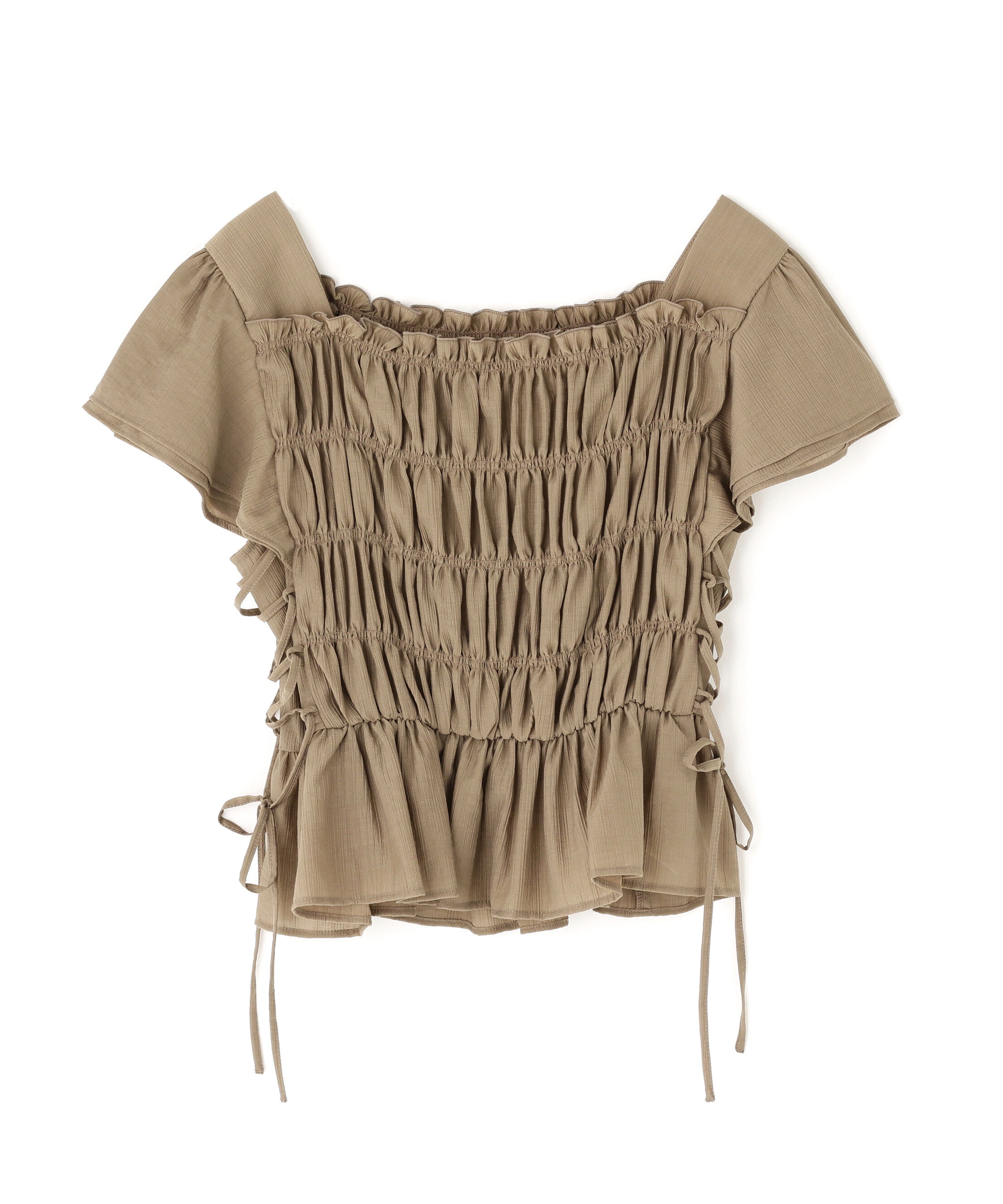  「レースアップシャーリングブラウス」|シャツ・ブラウス|