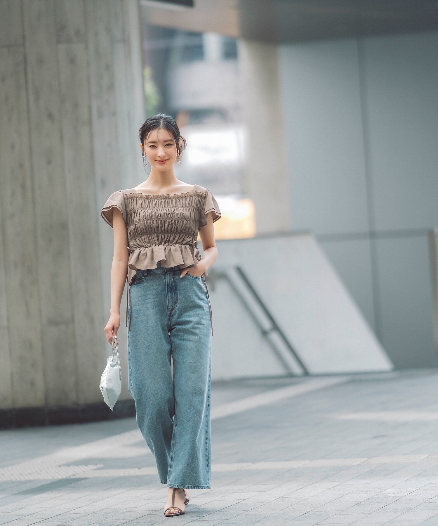  「レースアップシャーリングブラウス」|シャツ・ブラウス|