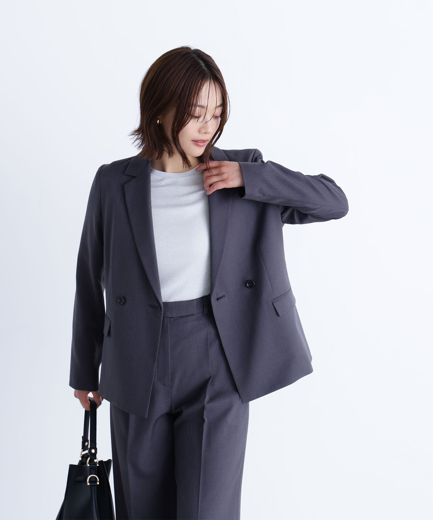  「ラメリブカットソー」|Tシャツ・カットソー|