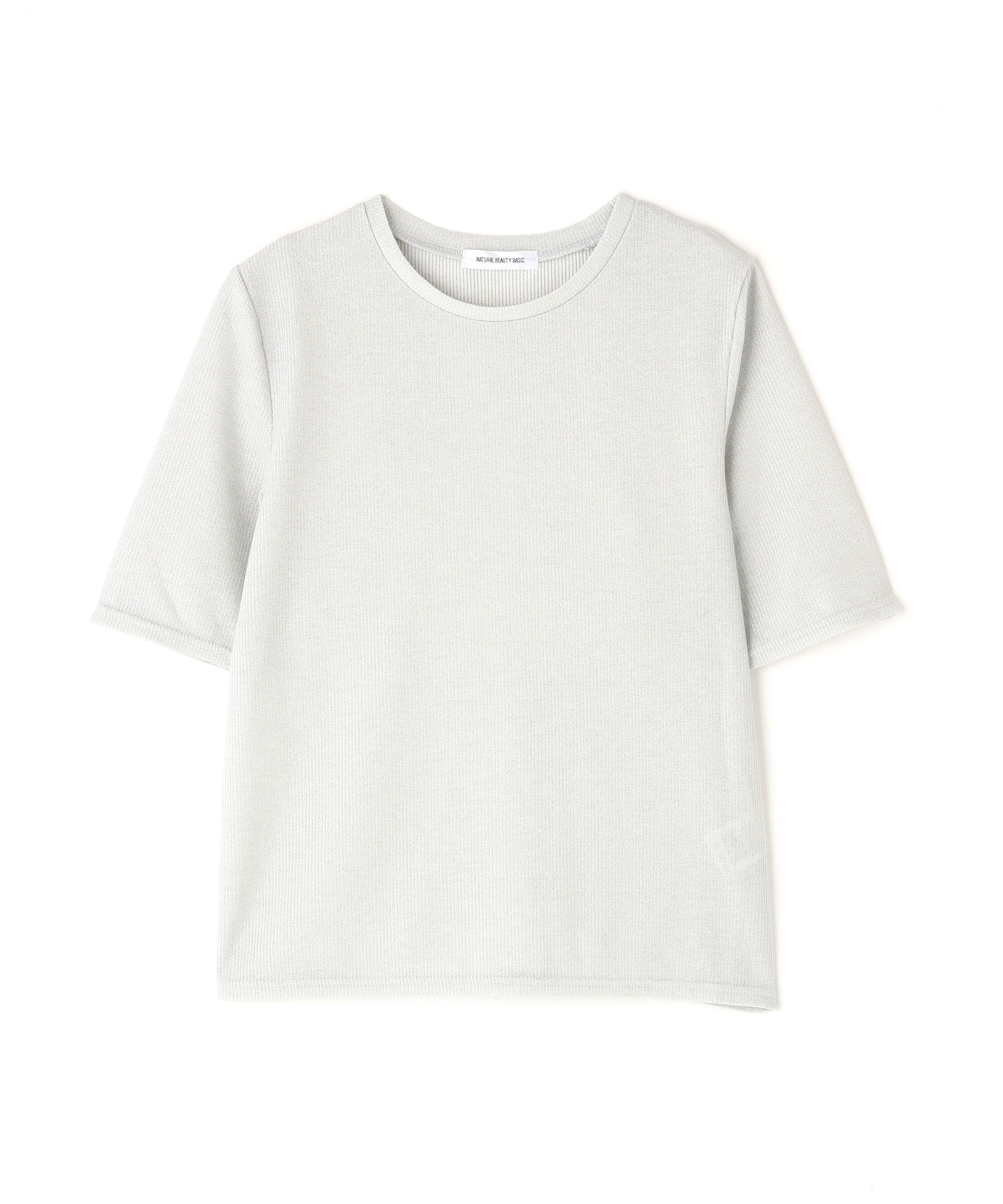  「ラメリブカットソー」|Tシャツ・カットソー|