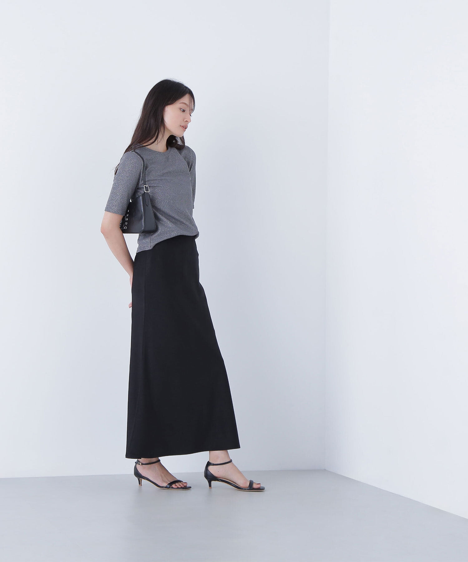  「ラメリブカットソー」|Tシャツ・カットソー|