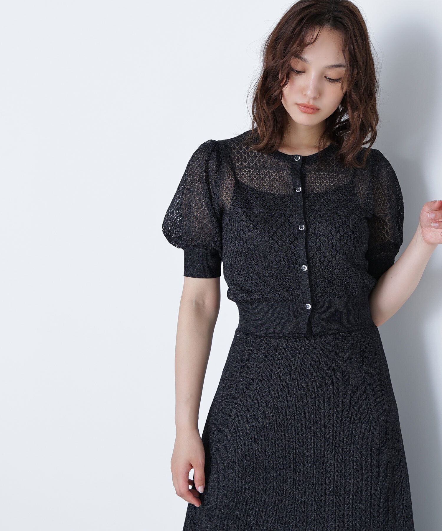  「レースニットカーディガン」|ニット・セーター|