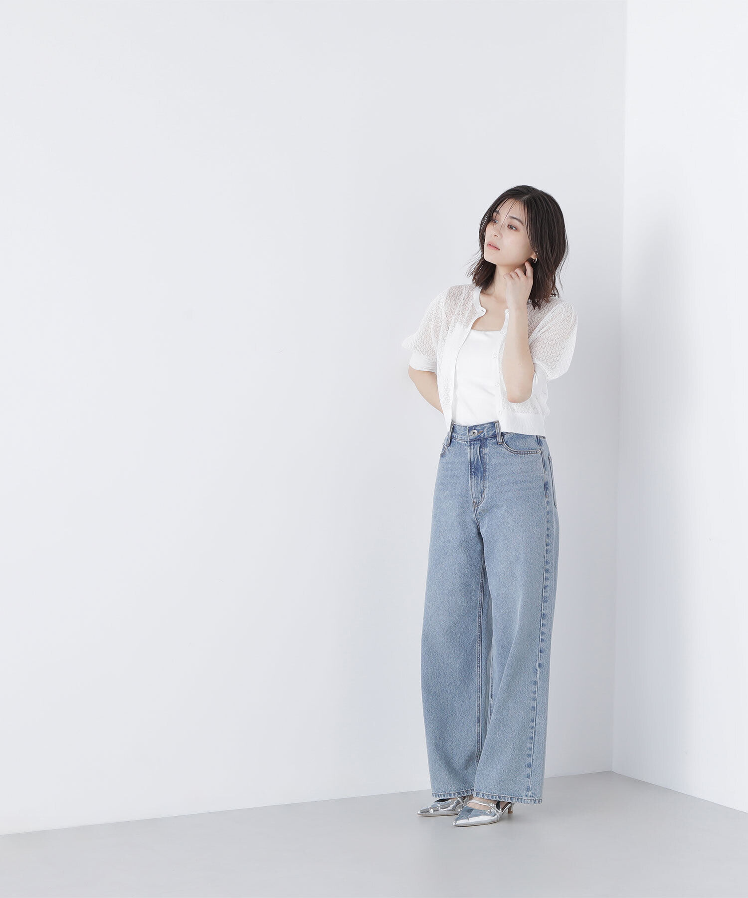  「レースニットカーディガン」|ニット・セーター|